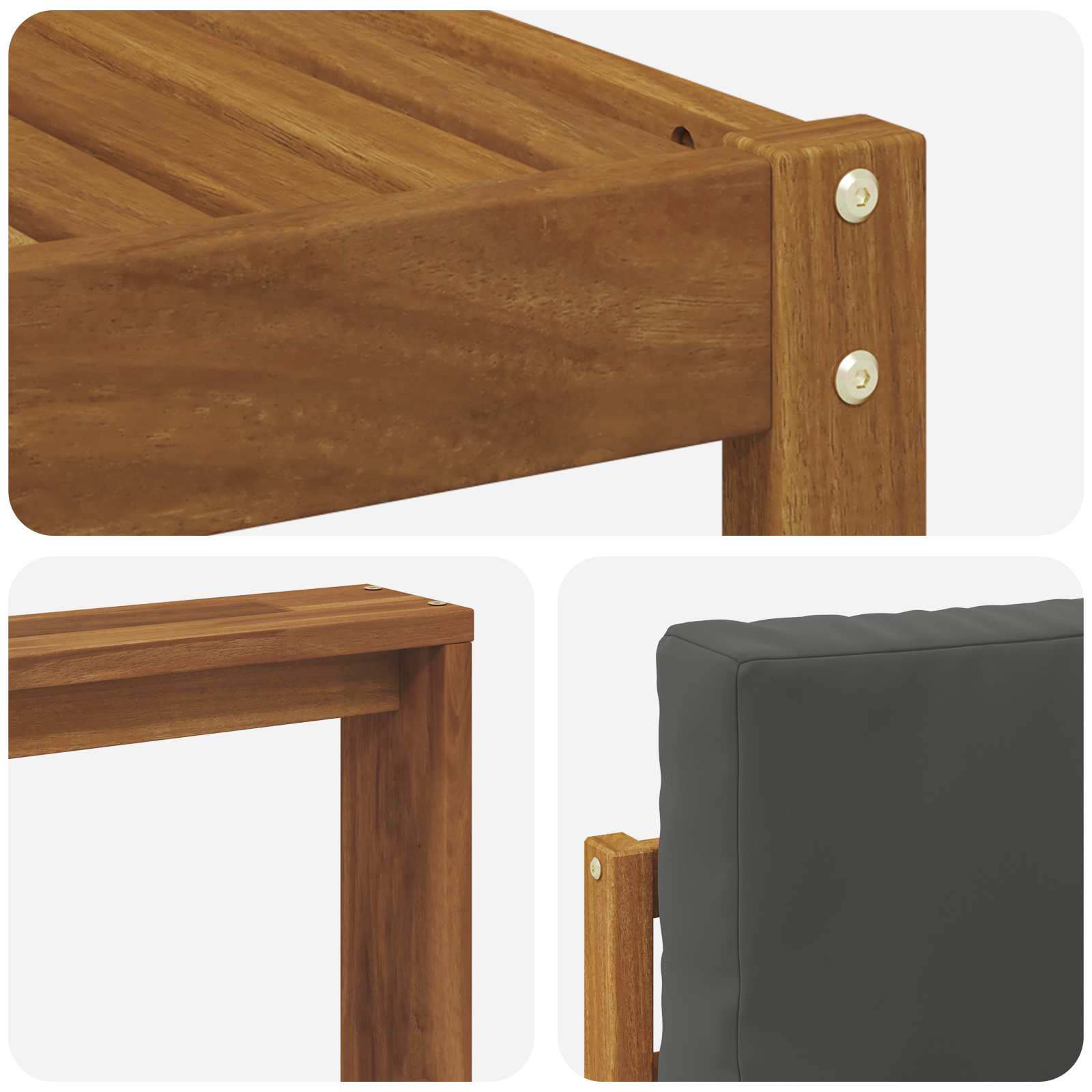 Ensemble de canapés d'extérieur 5 pcs Naturel et Anthracite - XIOS