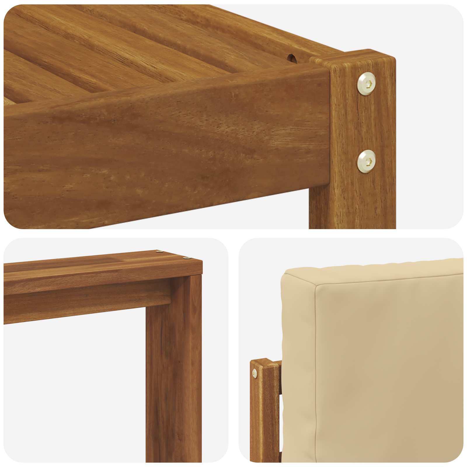 Ensemble de canapés d'extérieur 5 pcs Naturel et Beige - XIOS