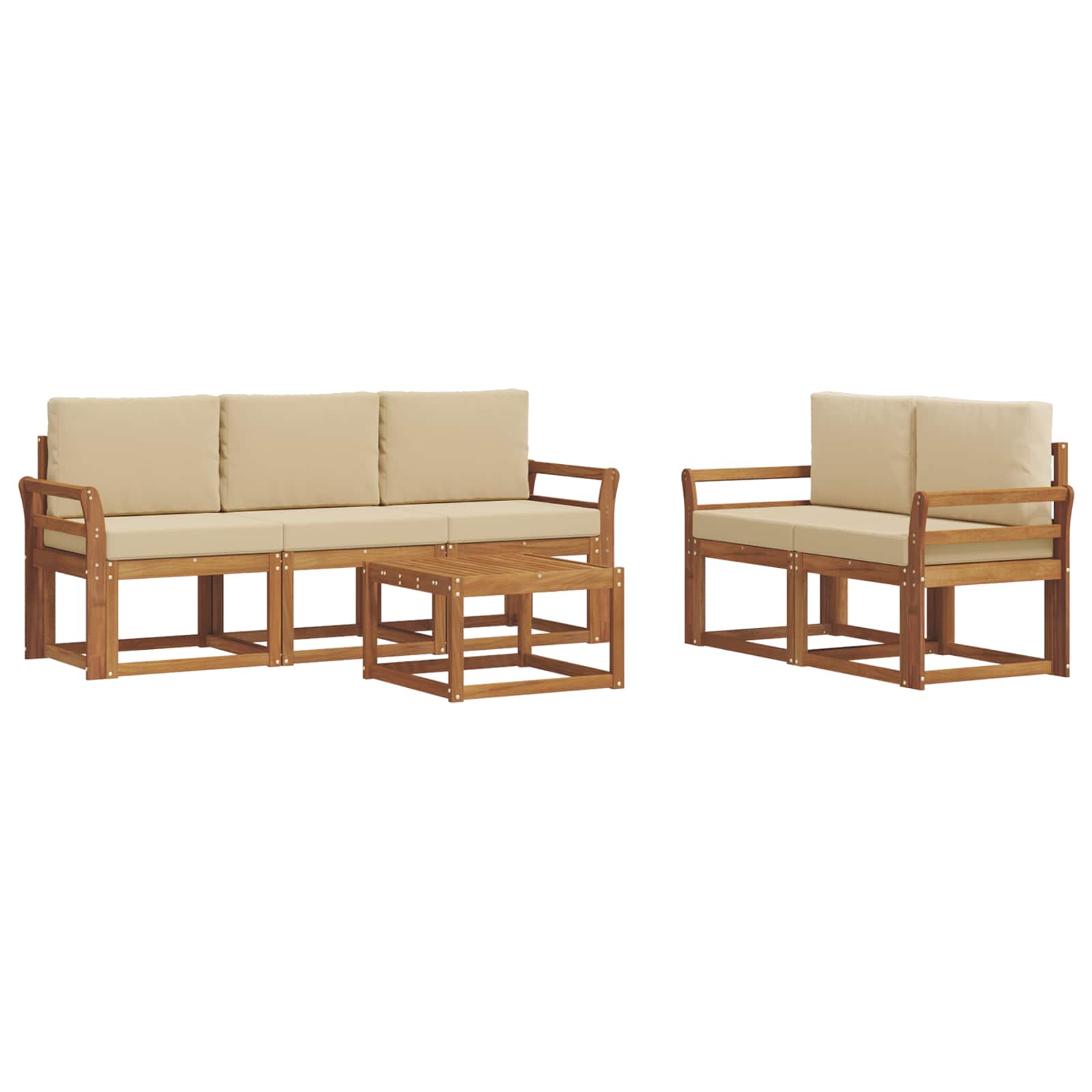 Ensemble de canapés d'extérieur 6 pc Naturel et Beige - XIOS