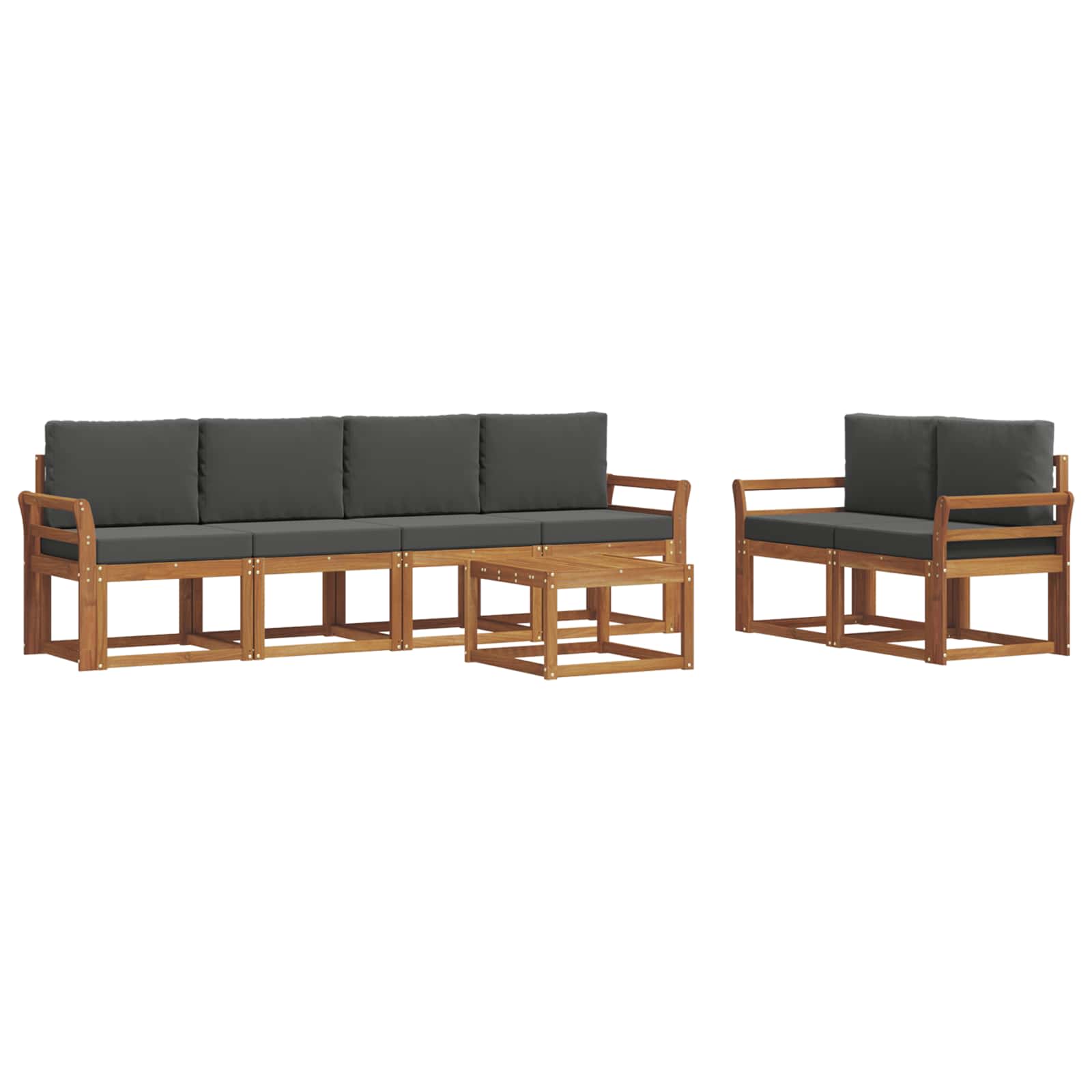 Ensemble de canapés d'extérieur 7 pcs Naturel et Anthracite - XIOS