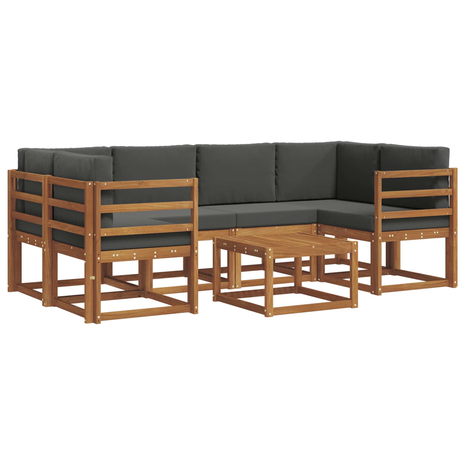 Ensemble de canapés d'extérieur 7 pc Naturel et Anthracite - XIOS