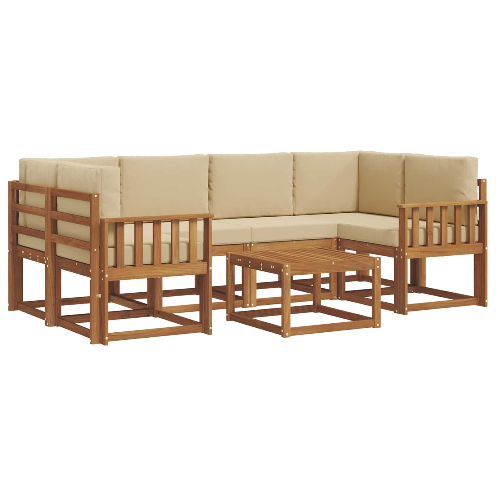 Ensemble de canapés d'extérieur 7 pcs Naturel et Beige - XIOS