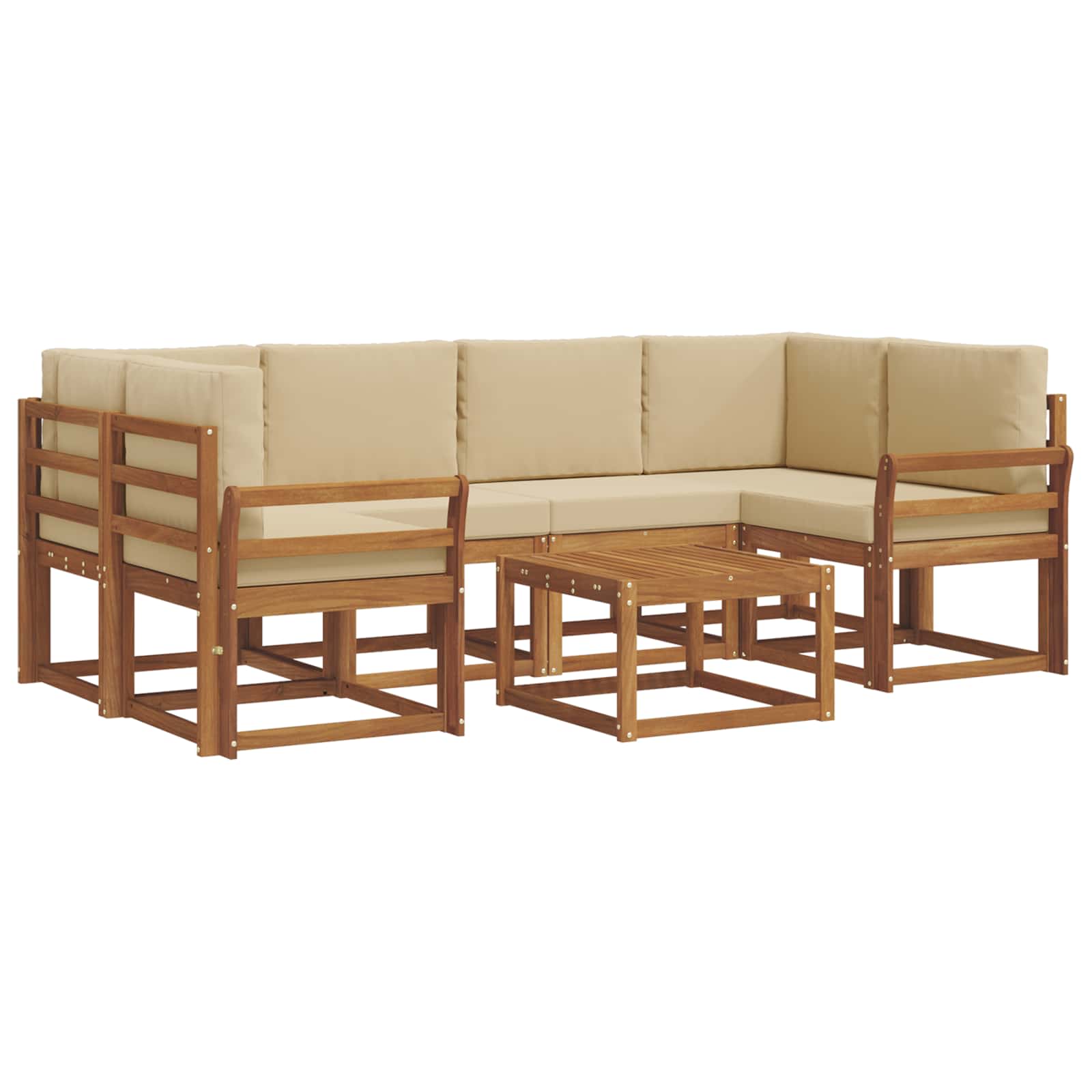 Ensemble de canapés d'extérieur 7 pcs Naturel et Beige - XIOS