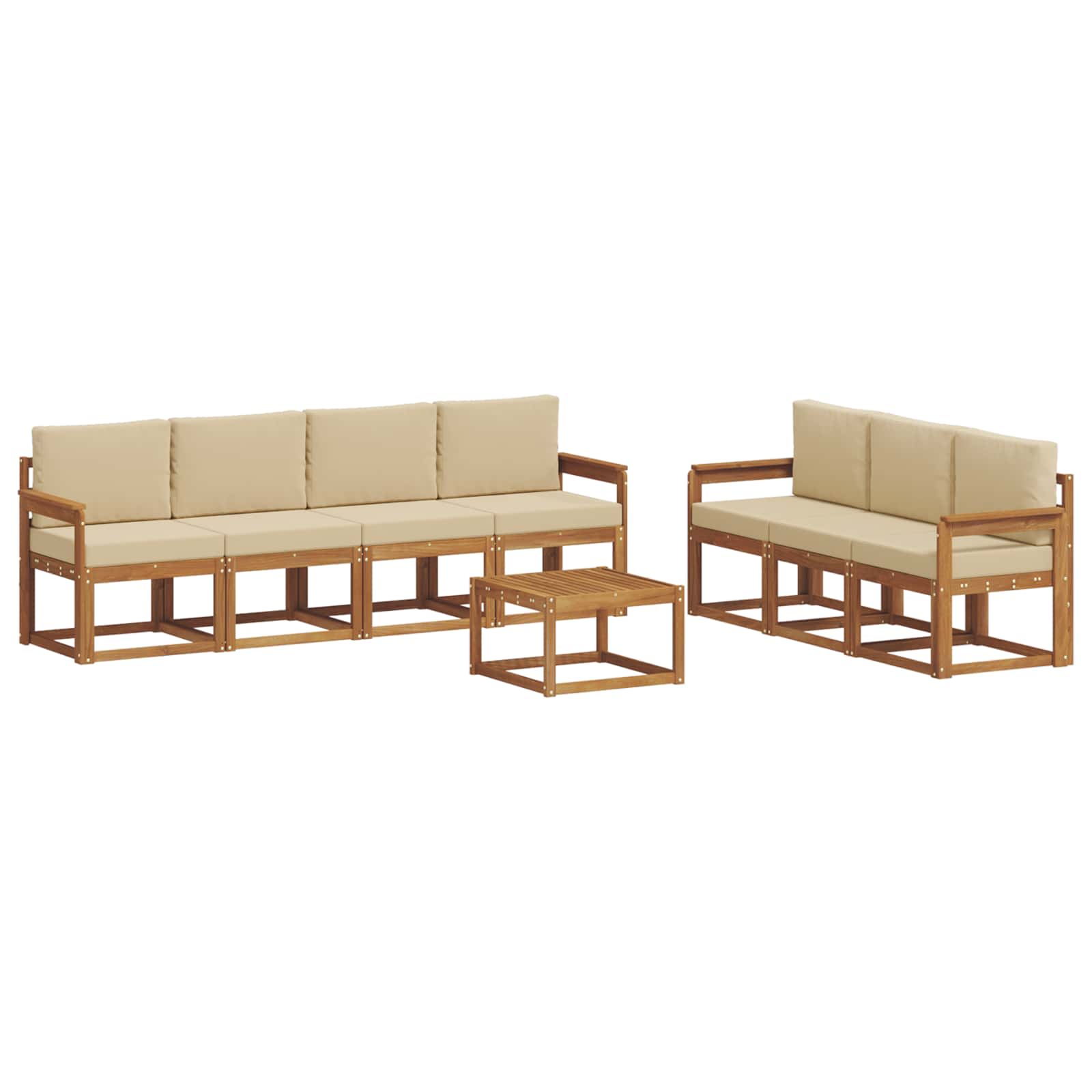 Ensemble de canapés d'extérieur 8 pcs Naturel et Beige - XIOS