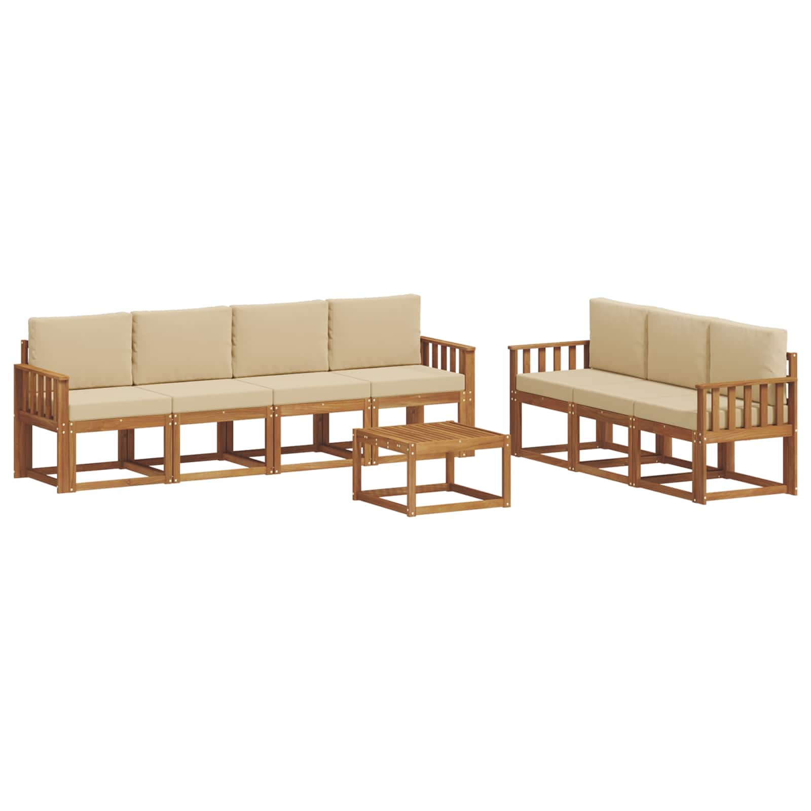 Ensemble de canapés d'extérieur 8 pcs Naturel et Beige - XIOS