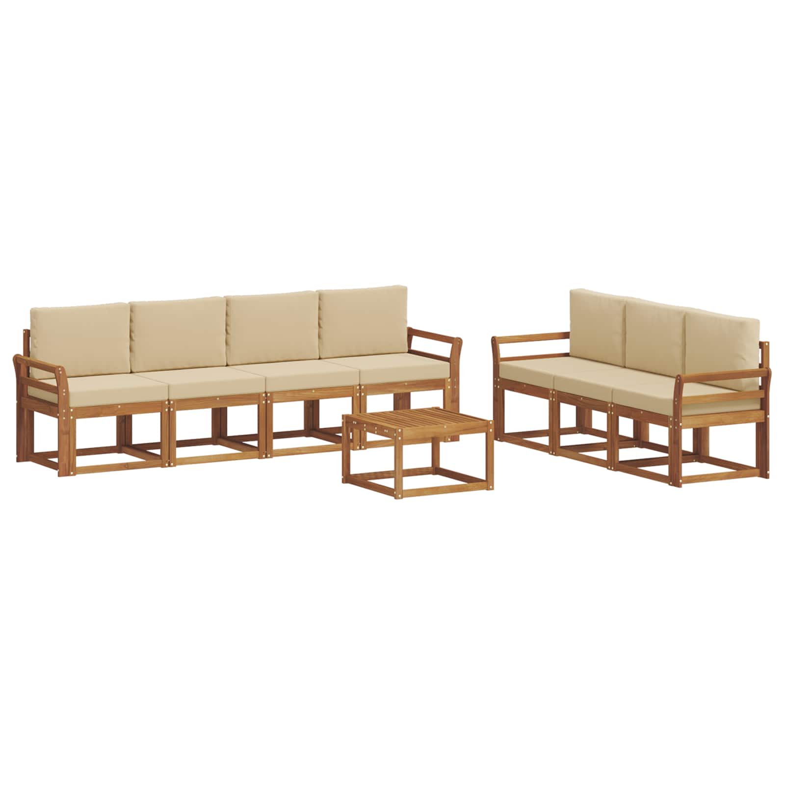 Ensemble de canapés d'extérieur 8 pcs Naturel et Beige - XIOS