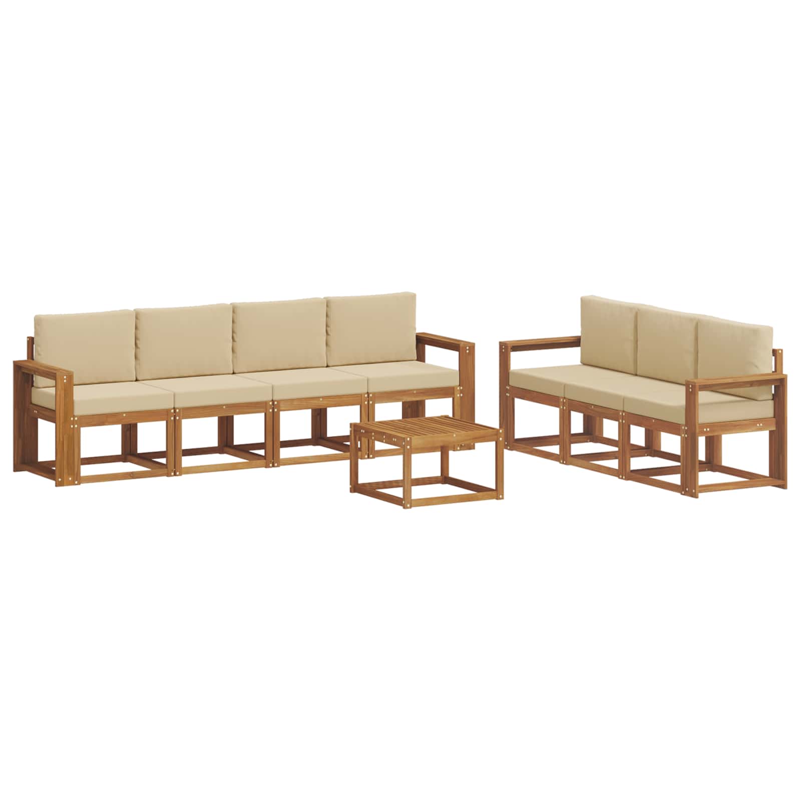Ensemble de canapés d'extérieur 8 pcs Naturel et Beige - XIOS