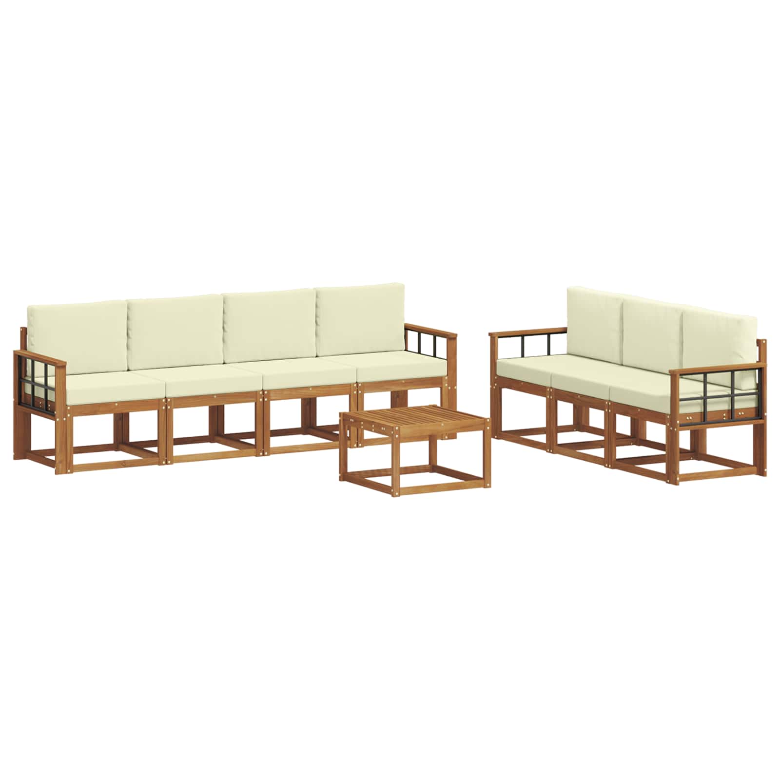 Ensemble de canapés d'extérieur 8 pcs Naturel et Crème - XIOS