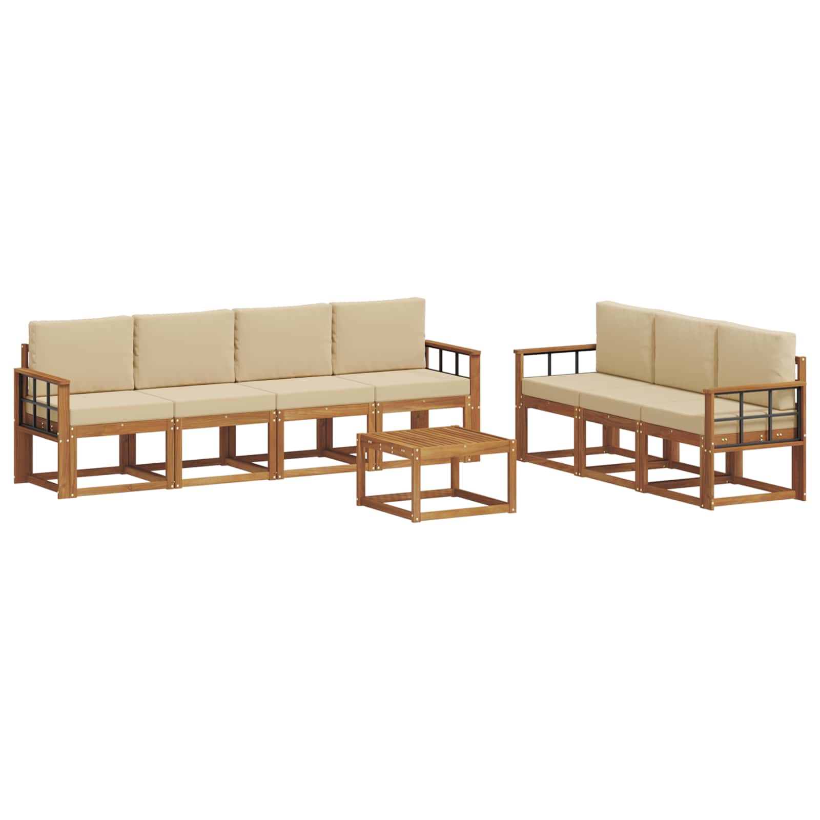 Ensemble de canapés d'extérieur 8 pcs Naturel et Beige - XIOS