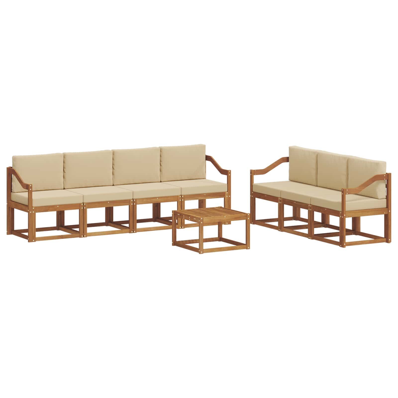 Ensemble de canapés d'extérieur 8 pcs Naturel et Beige - XIOS