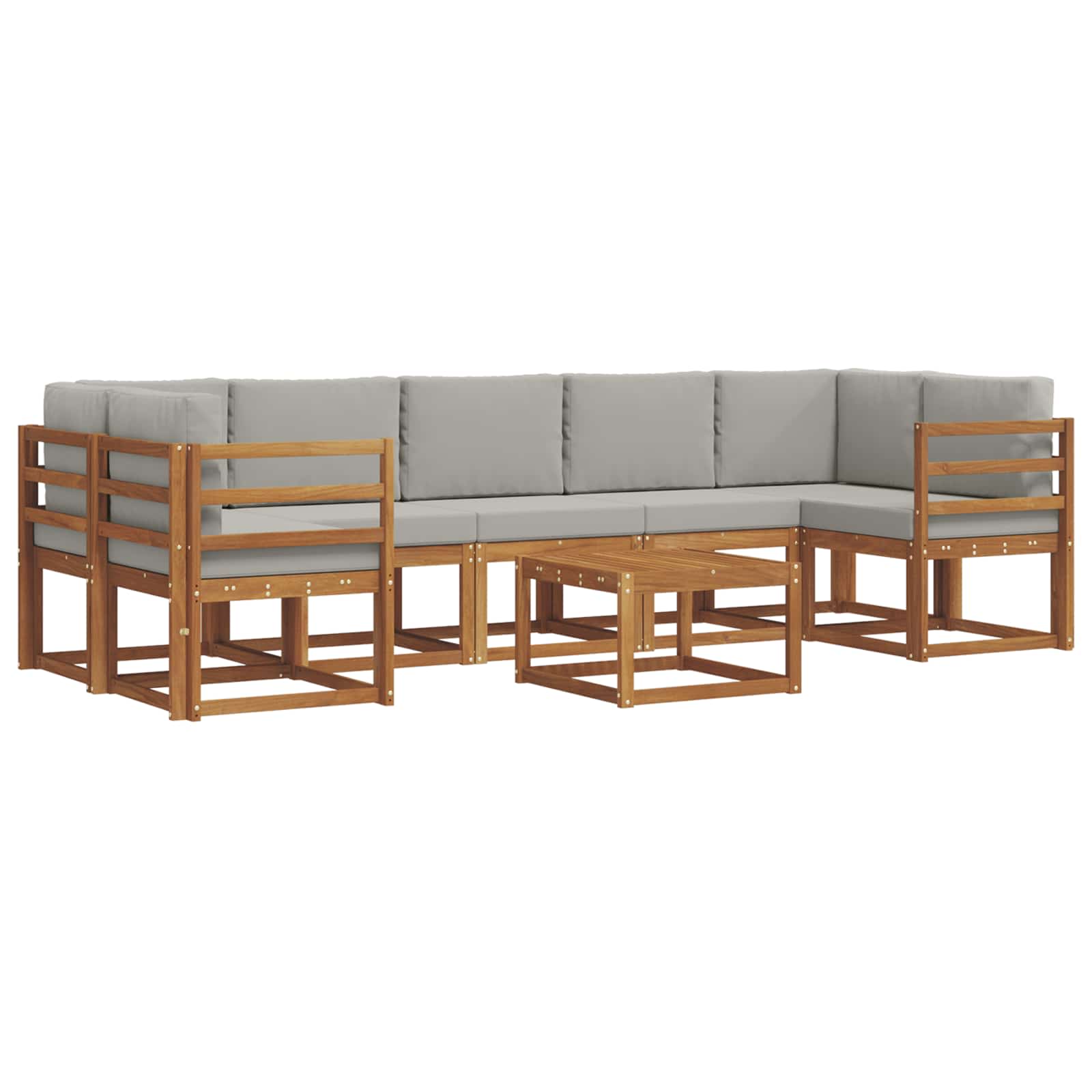 Ensemble de canapés d'extérieur 8 pcs Gris Naturel et Clair - XIOS