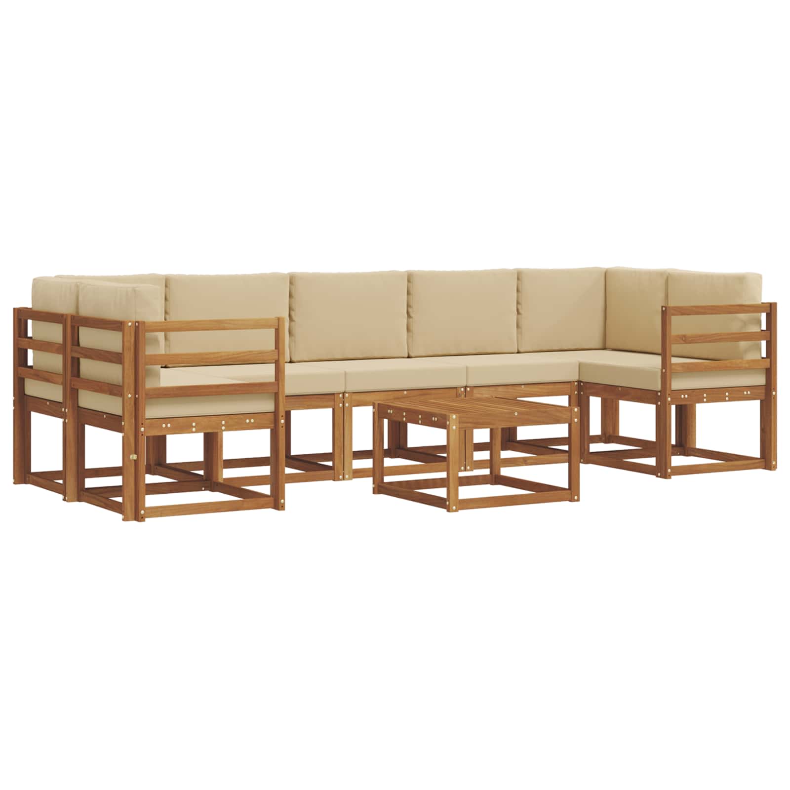 Ensemble de canapés d'extérieur 8 pcs Naturel et Beige - XIOS