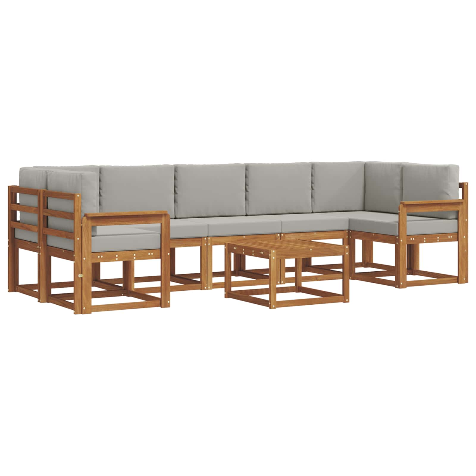 Ensemble de canapés d'extérieur 8 pcs Gris Naturel et Clair - XIOS