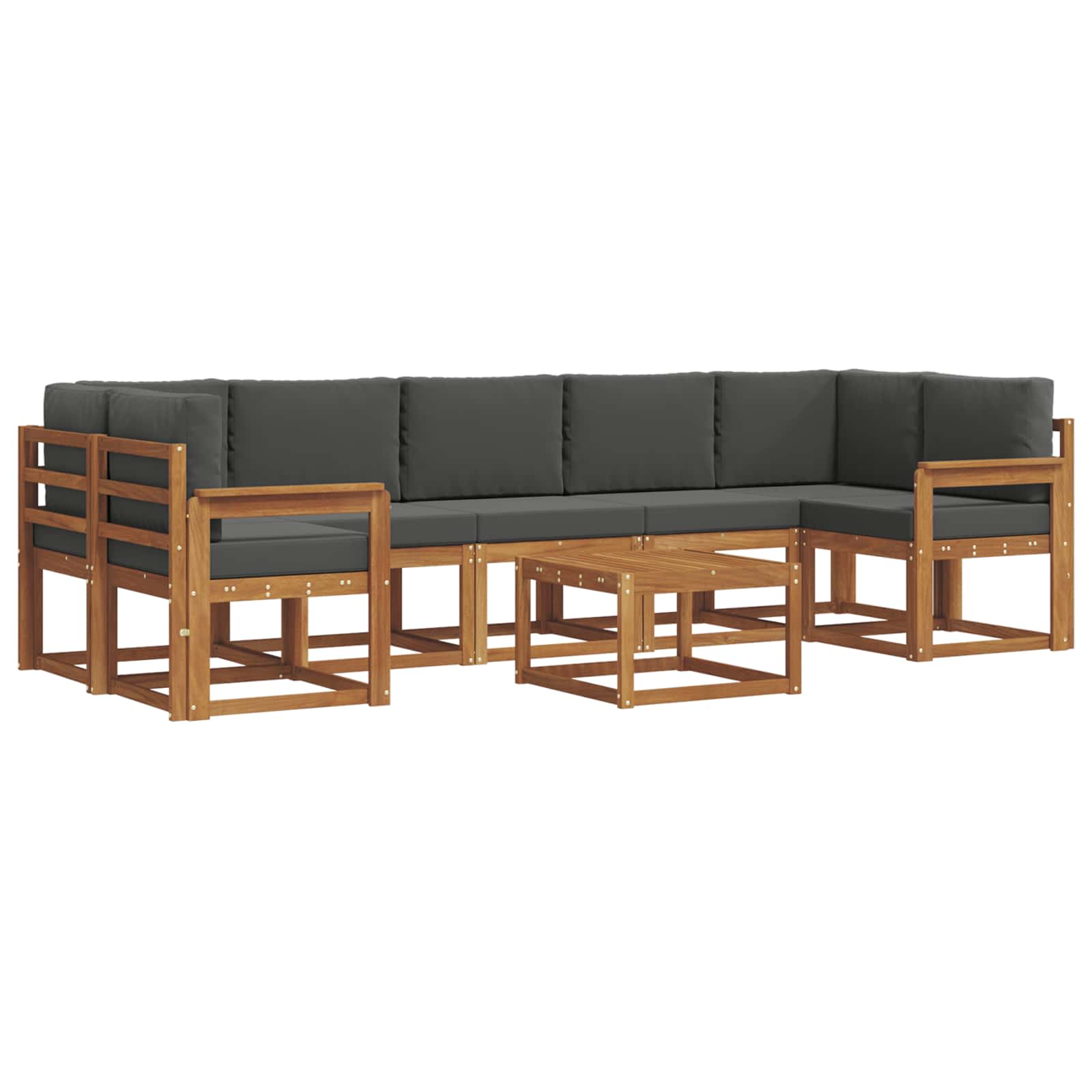 Ensemble de canapés d'extérieur 8 pcs Naturel et Anthracite - XIOS