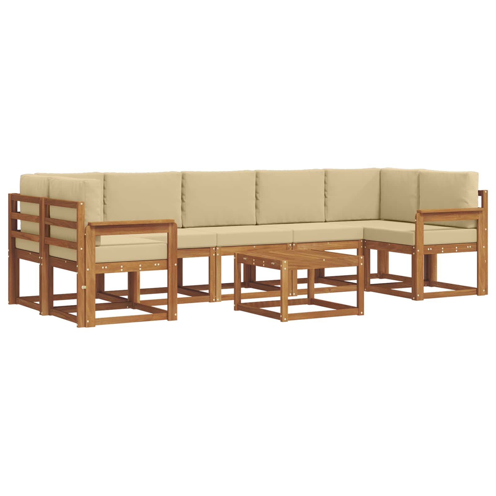 Ensemble de canapés d'extérieur 8 pcs Naturel et Beige - XIOS
