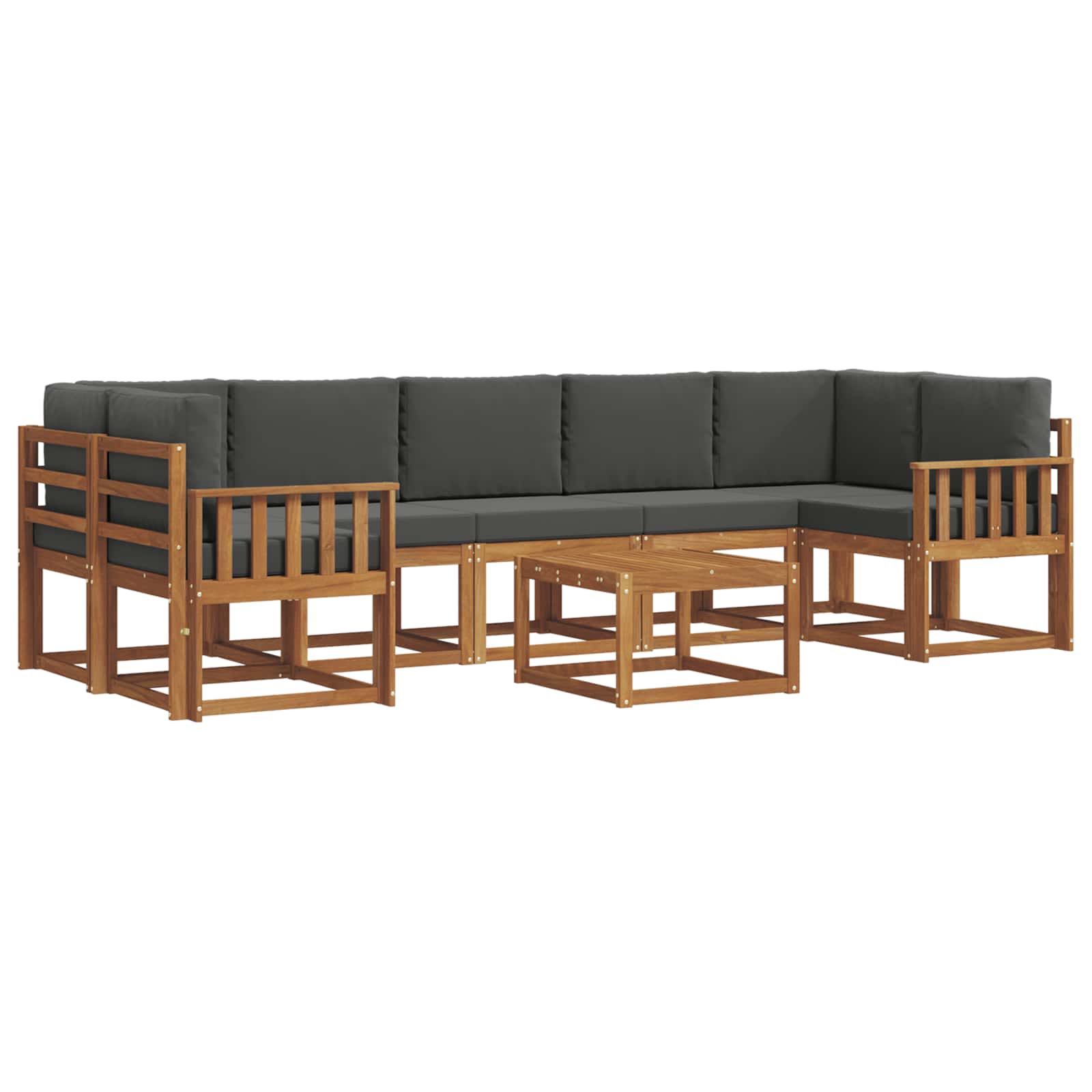 Ensemble de canapés d'extérieur 8 pcs Naturel et Anthracite - XIOS