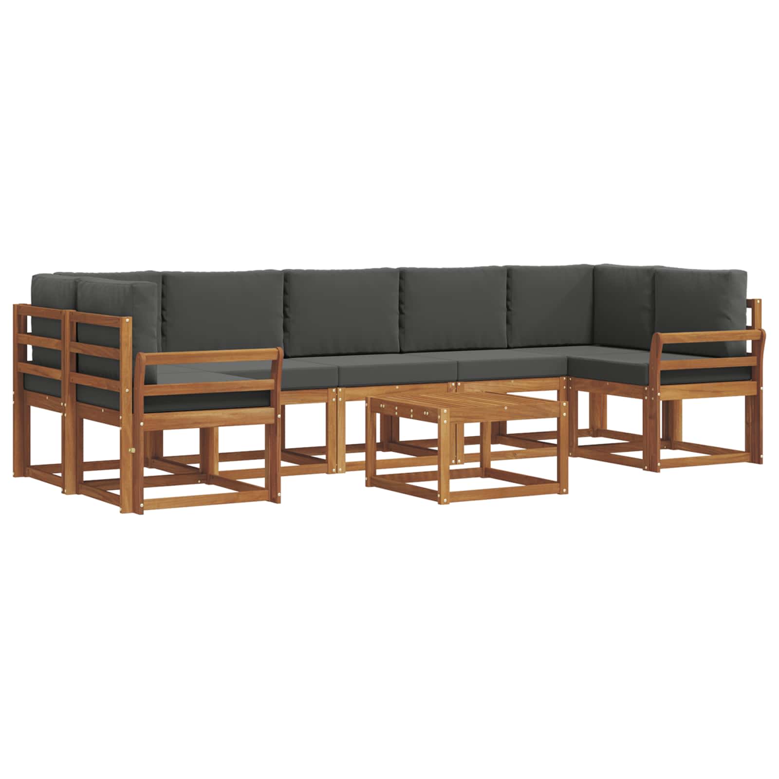 Ensemble de canapés d'extérieur 8 pcs Naturel et Anthracite - XIOS