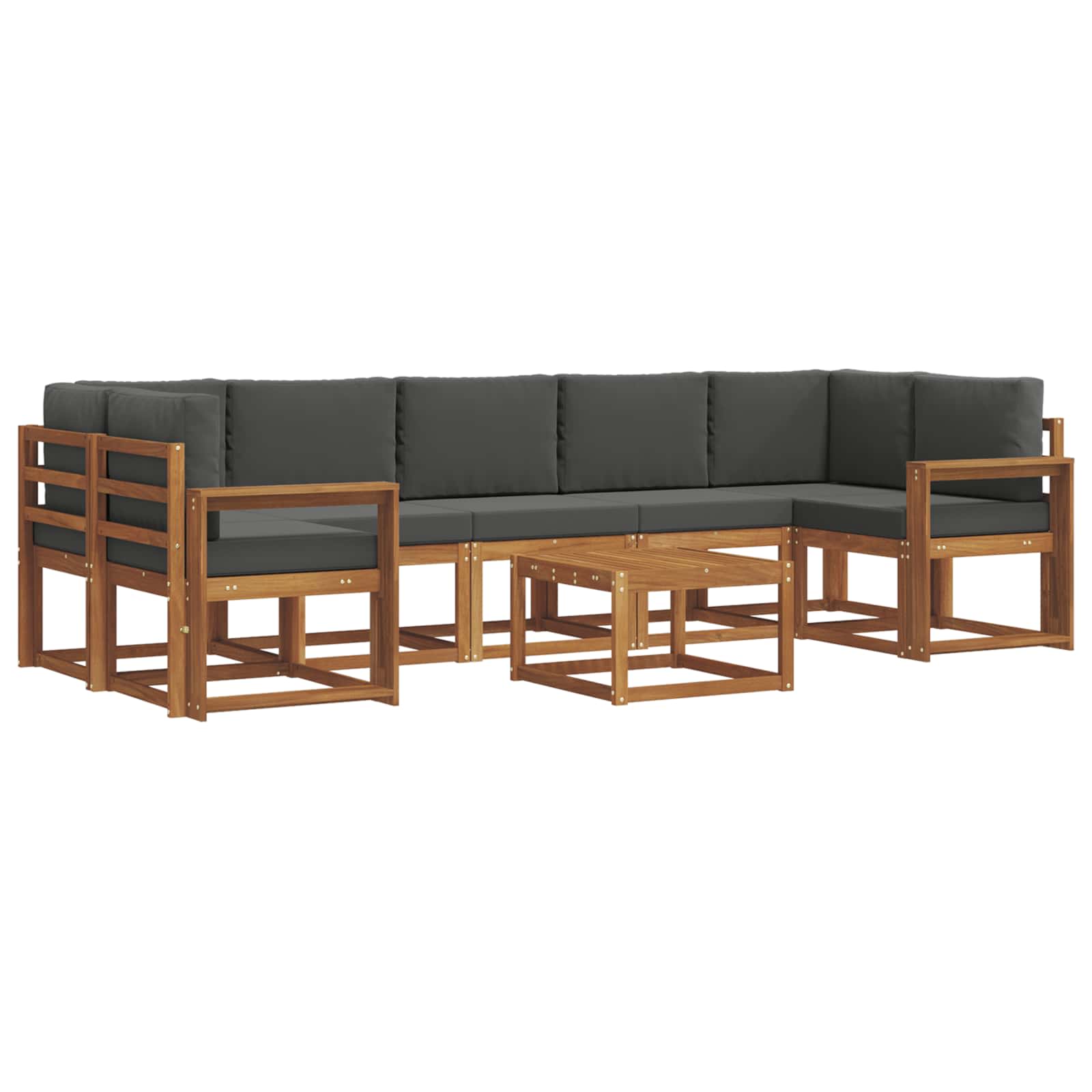 Ensemble de canapés d'extérieur 8 pcs Naturel et Anthracite - XIOS