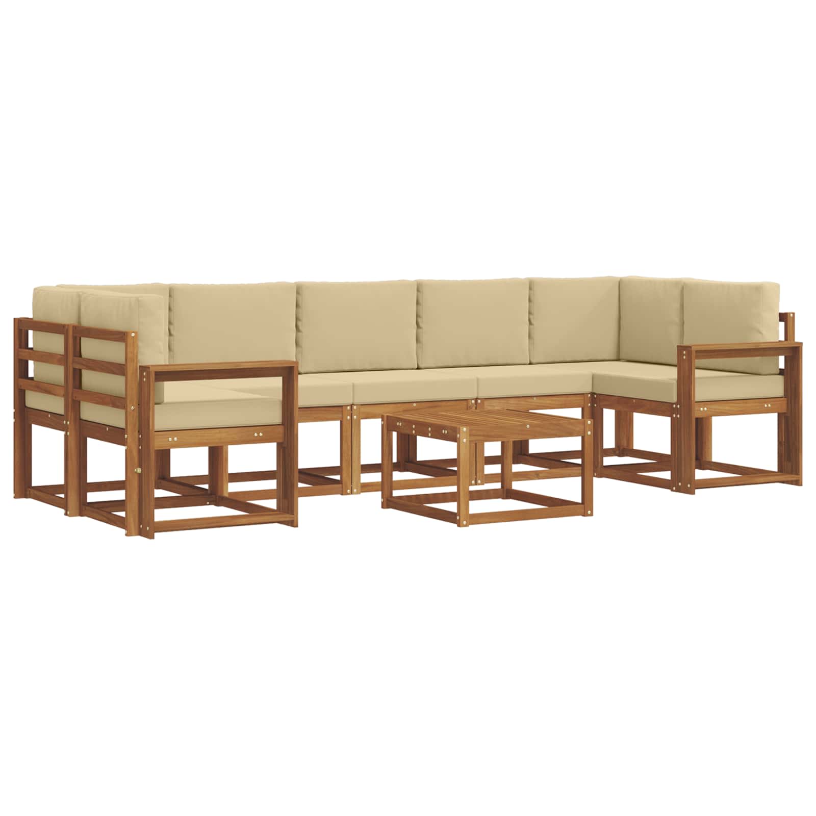 Ensemble de canapés d'extérieur 8 pcs Naturel et Beige - XIOS