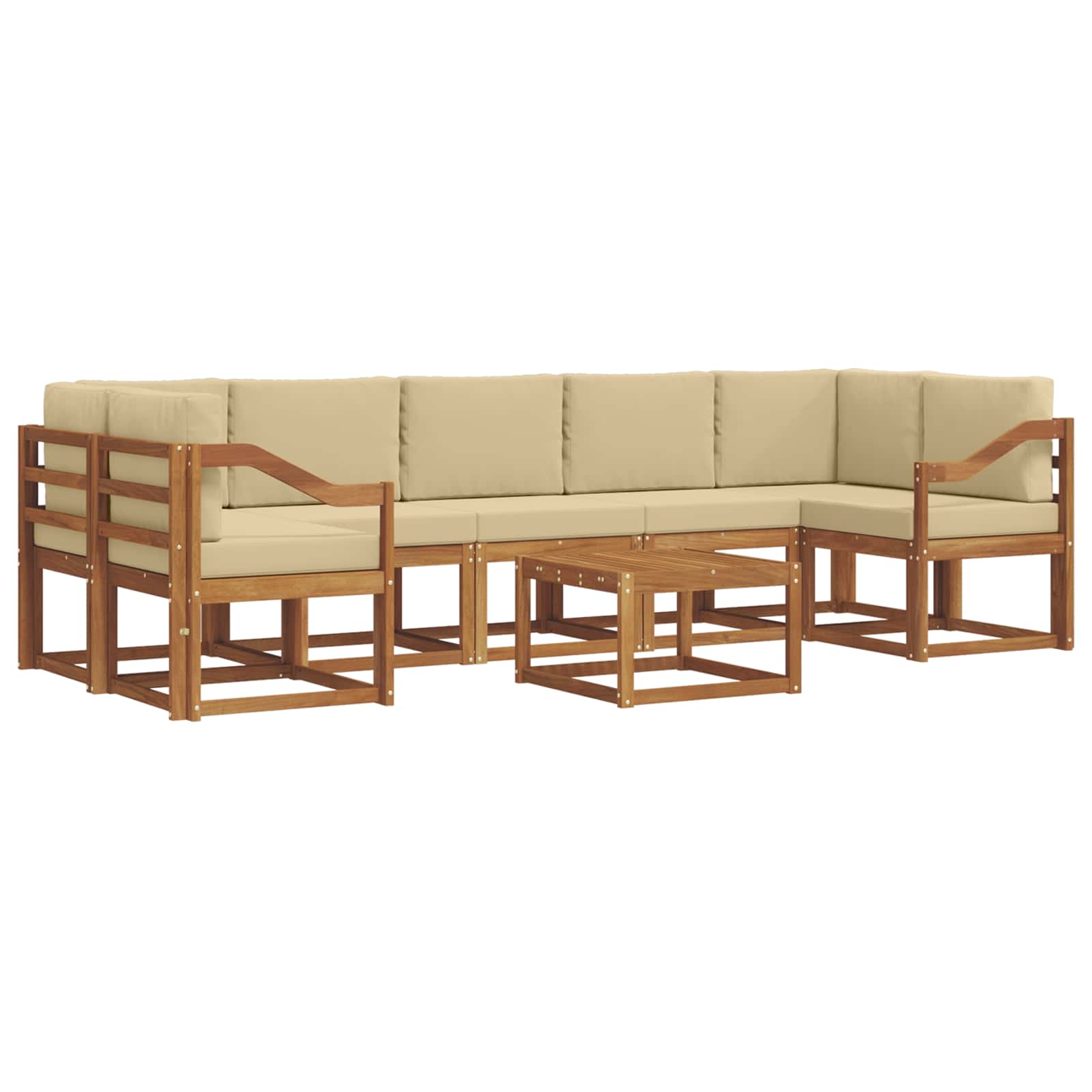 Ensemble de canapés d'extérieur 8 pcs Naturel et Beige - XIOS