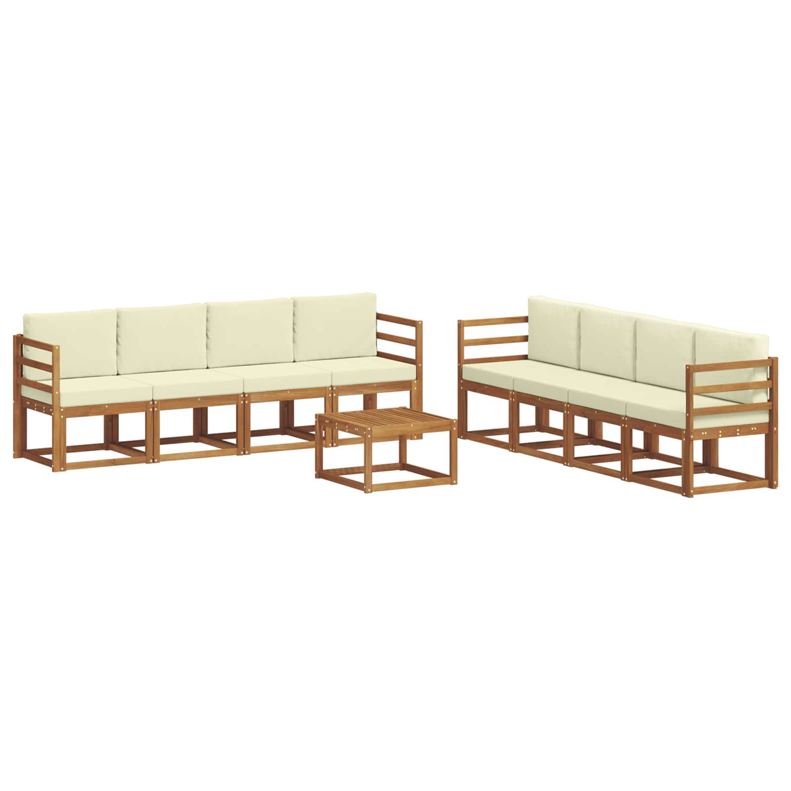 Ensemble de canapés d'extérieur 9 pcs Naturel et Crème - XIOS