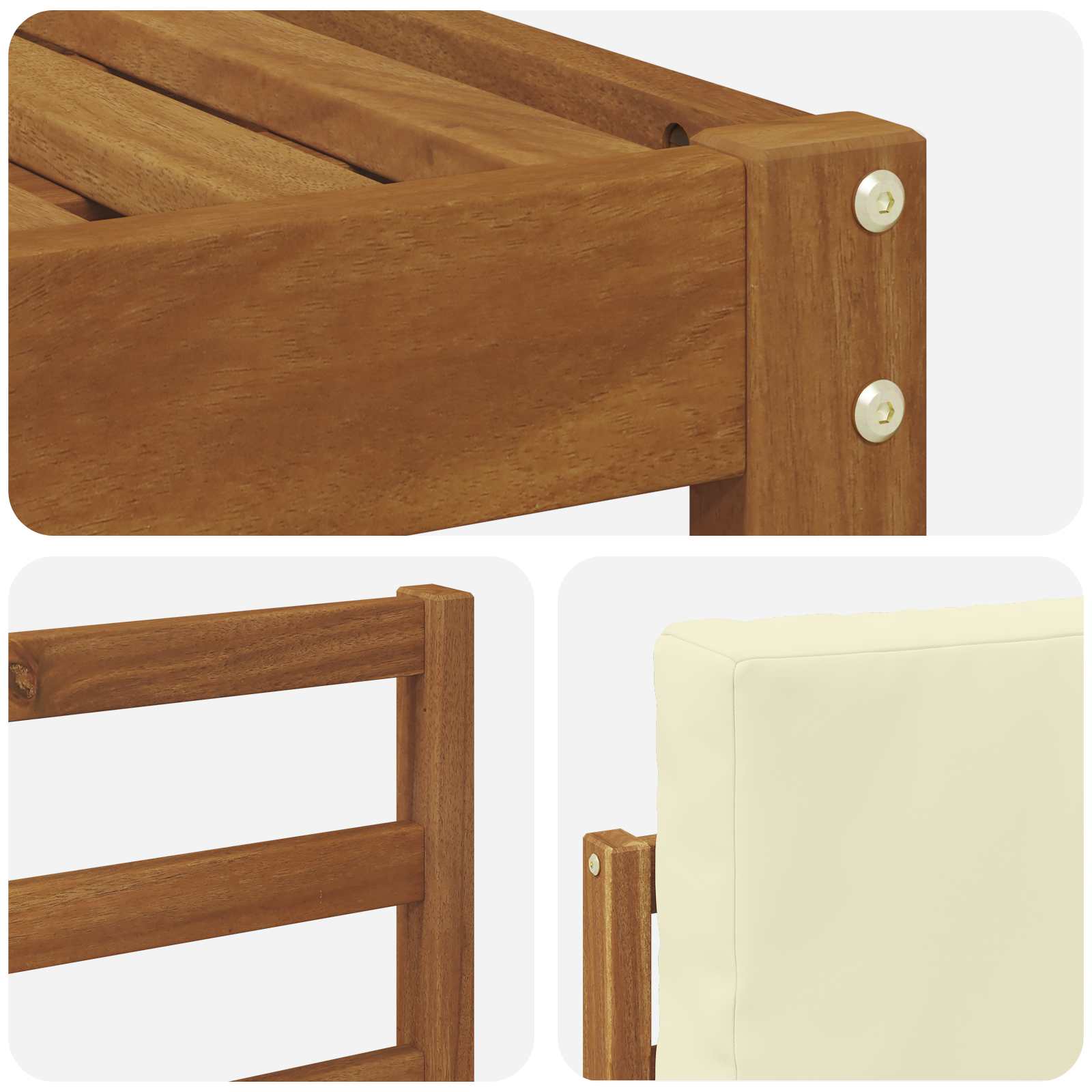 Ensemble de canapés d'extérieur 4 pcs Naturel et Crème - XIOS