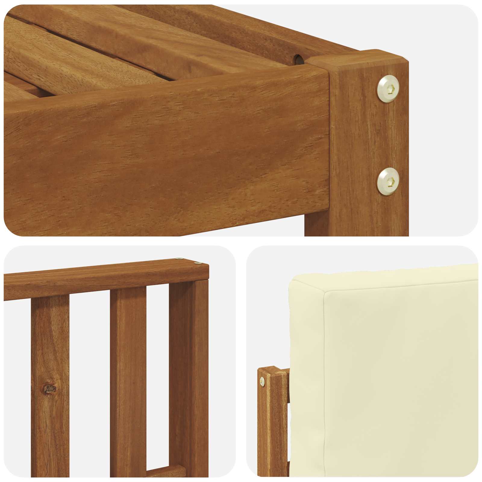 Ensemble de canapés d'extérieur 4 pcs Naturel et Crème - XIOS