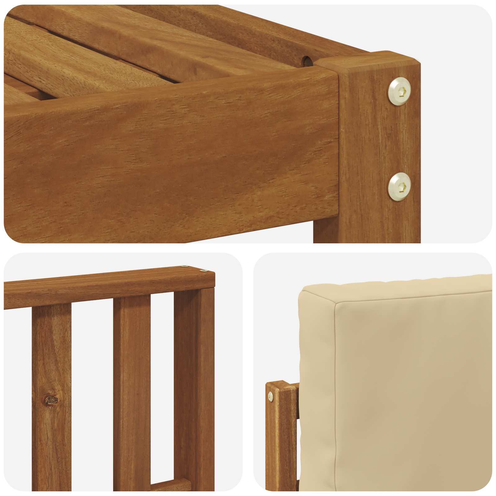 Ensemble de canapés d'extérieur 4 pcs Naturel et Beige - XIOS