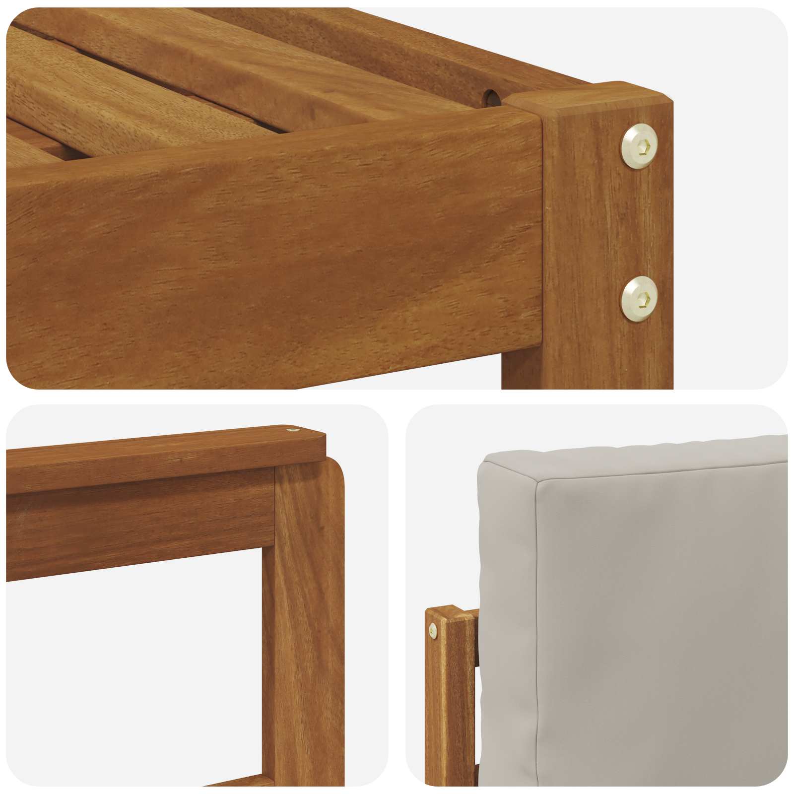 Ensemble de canapés d'extérieur 5 pcs Gris Naturel et Clair - XIOS