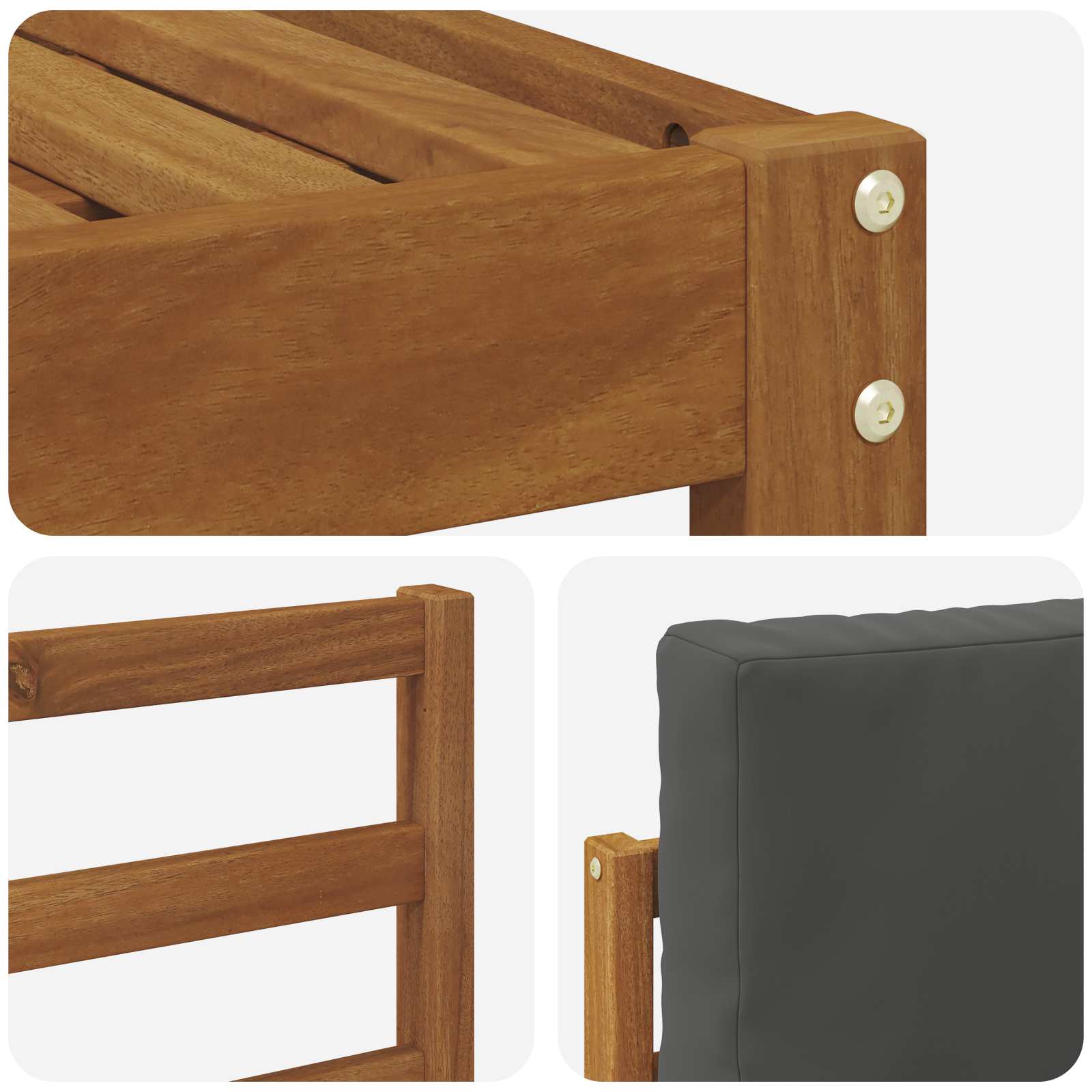 Ensemble de canapés d'extérieur 5 pcs Naturel et Anthracite - XIOS