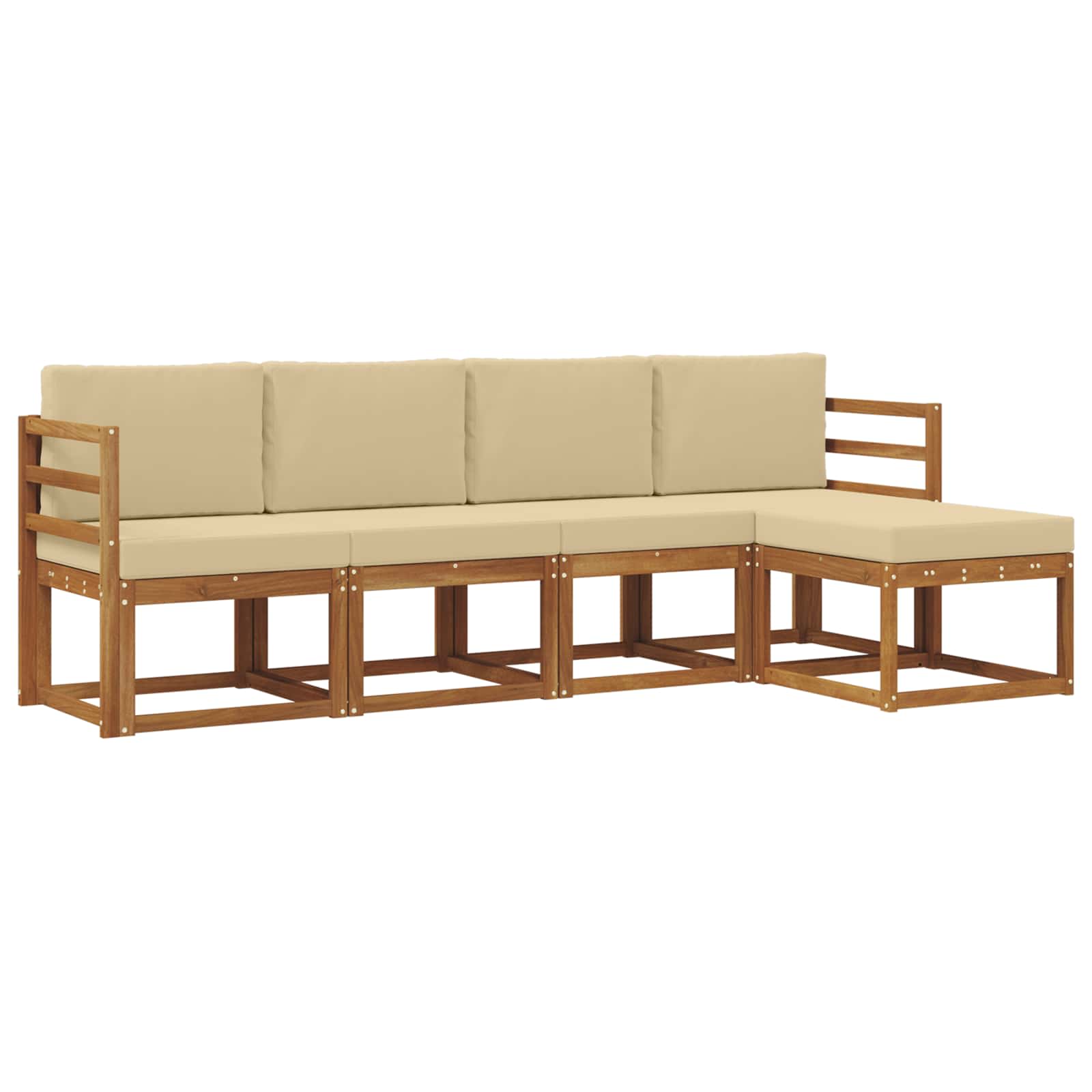 Ensemble de canapés d'extérieur 5 pcs Naturel et Beige - XIOS