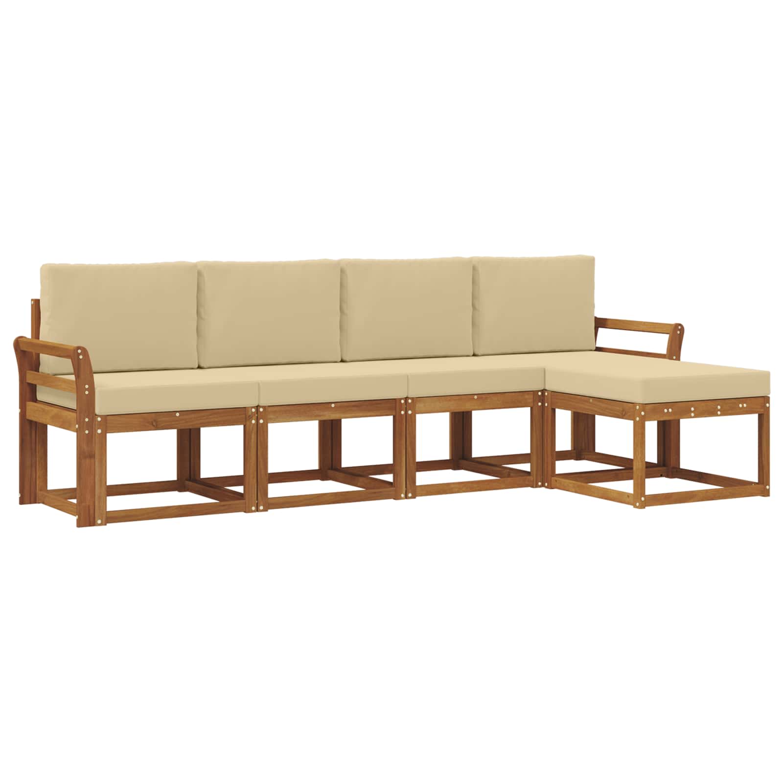 Ensemble de canapés d'extérieur 5 pcs Naturel et Beige - XIOS