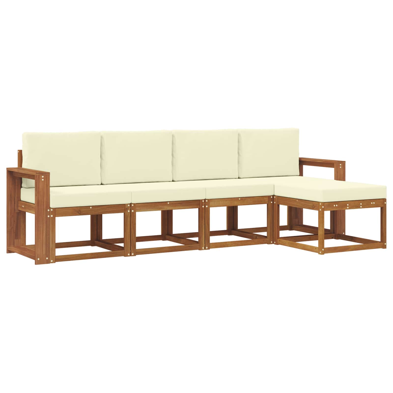 Ensemble de canapés d'extérieur 5 pc Naturel et Crème - XIOS