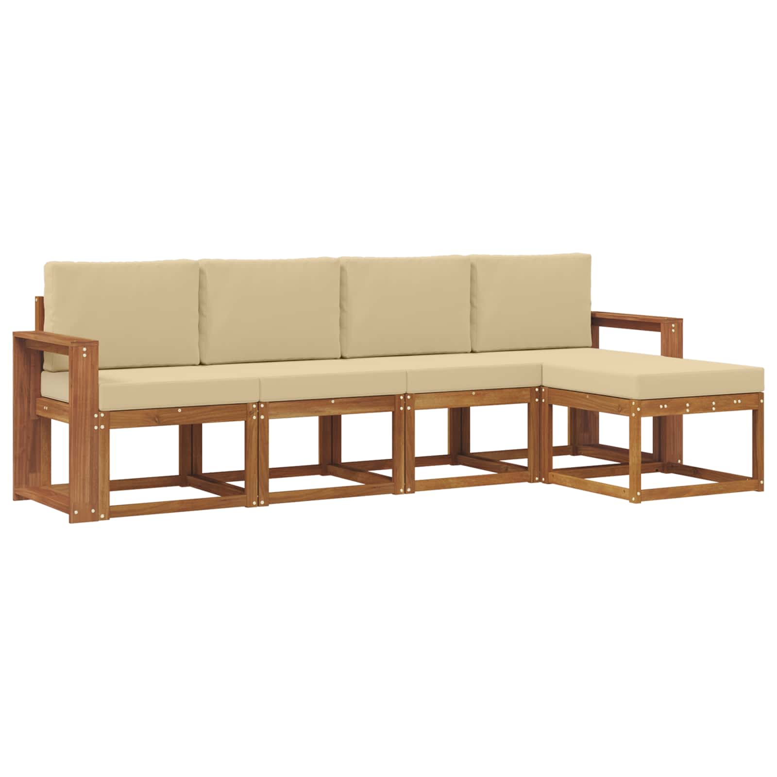 Ensemble de canapés d'extérieur 5 pc Naturel et Beige - XIOS