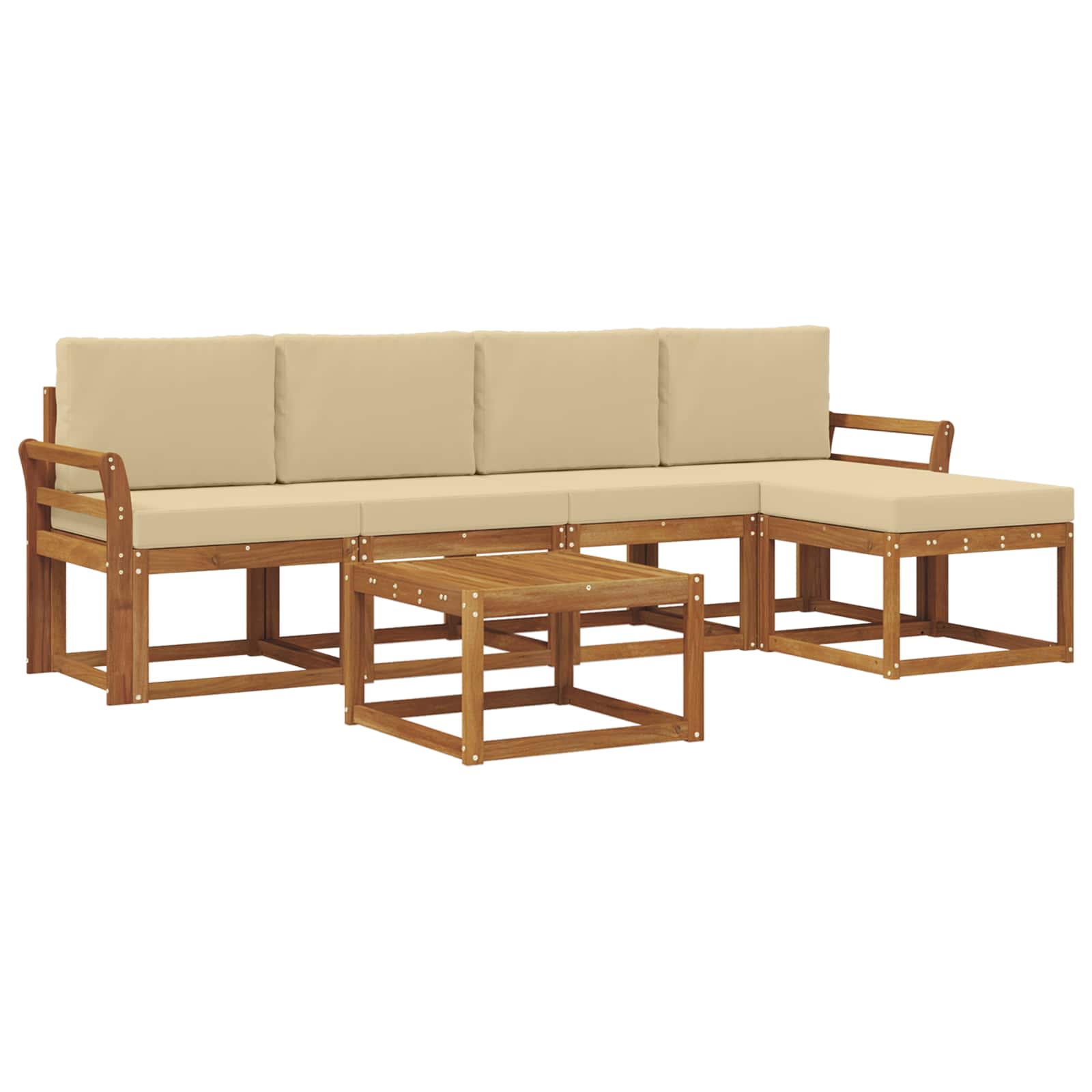 Ensemble de canapés d'extérieur 6 pc Naturel et Beige - XIOS