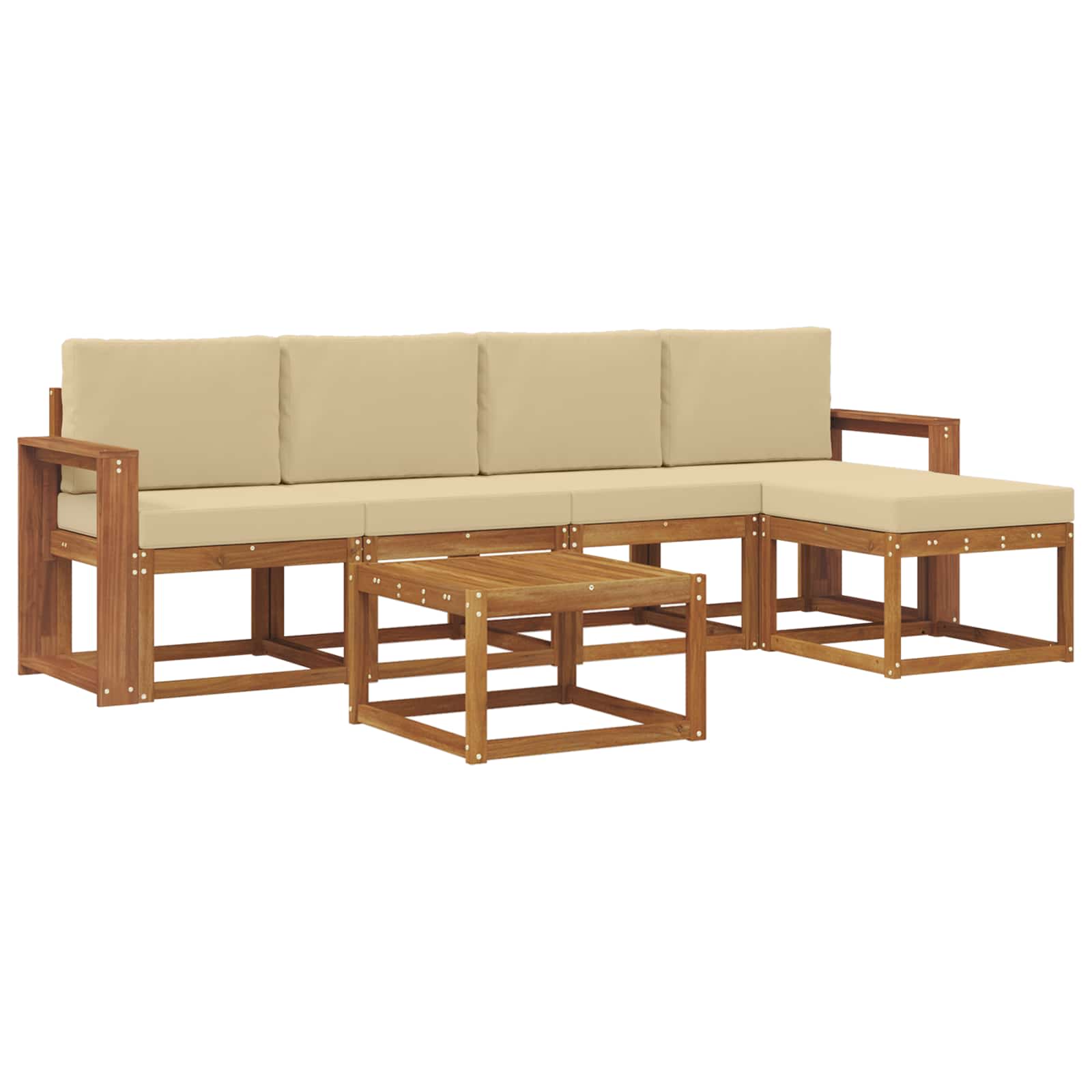 Ensemble de canapés d'extérieur 6 pc Naturel et Beige - XIOS