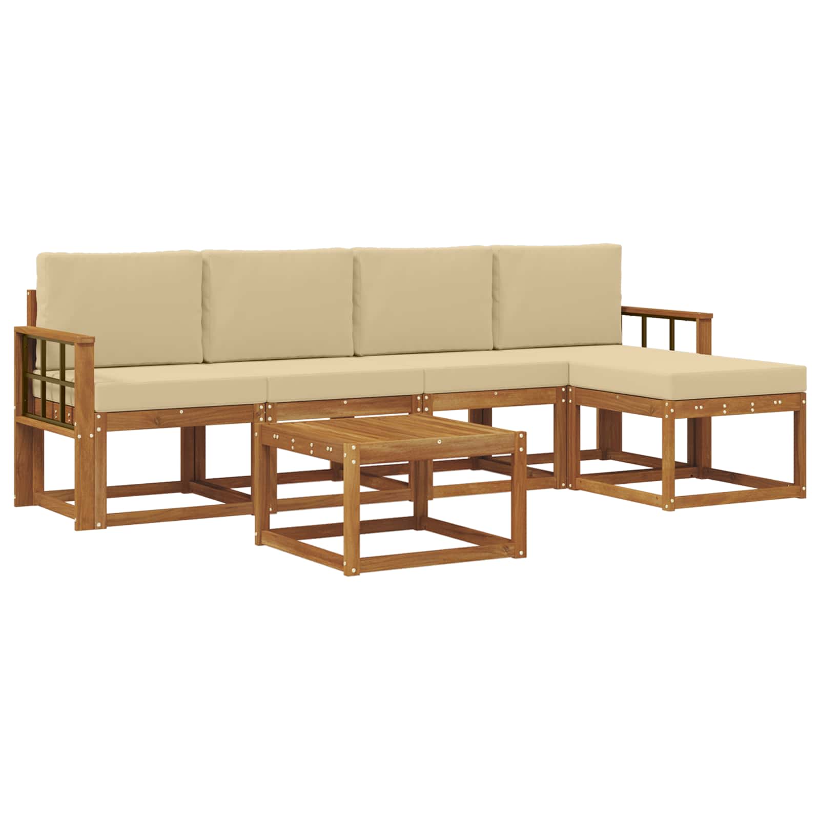 Ensemble de canapés d'extérieur 6 pc Naturel et Beige - XIOS