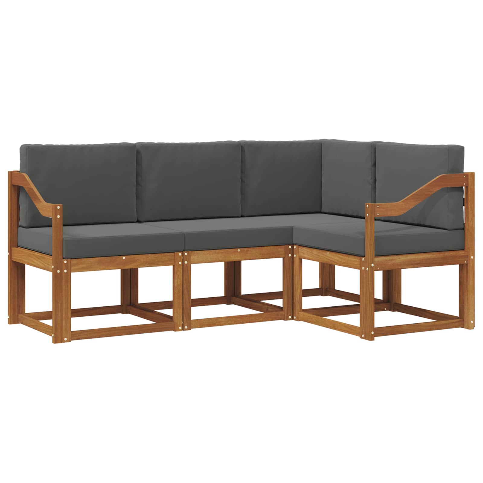 Ensemble de canapés d'extérieur 4 pcs Naturel et Anthracite - XIOS