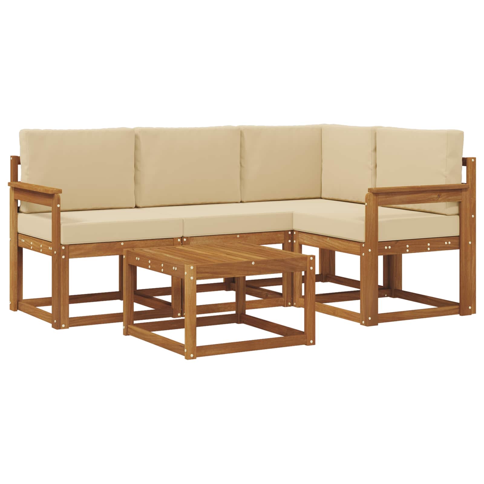 Ensemble de canapés d'extérieur 5 pcs Naturel et Beige - XIOS