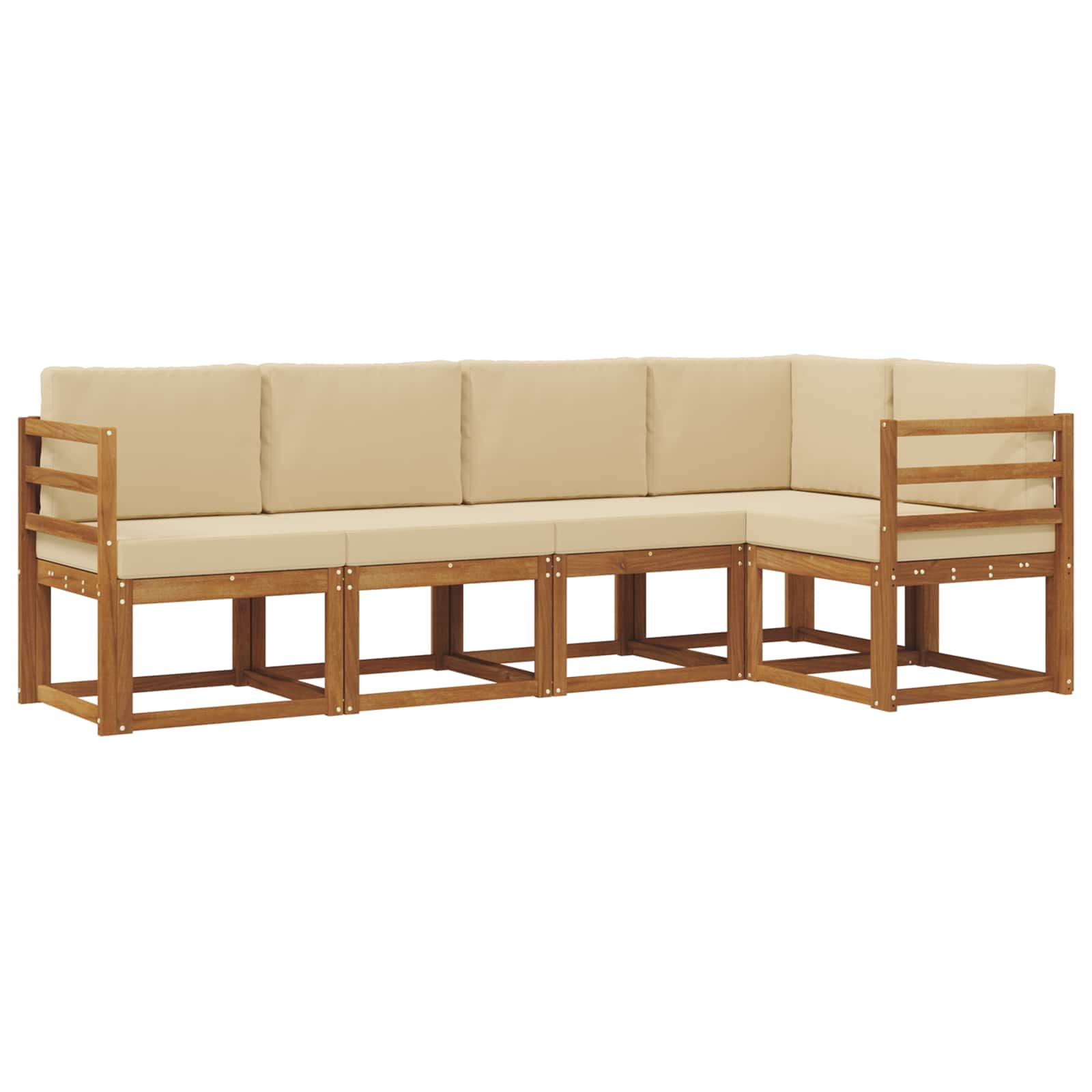 Ensemble de canapés d'extérieur 5 pcs Naturel et Beige - XIOS