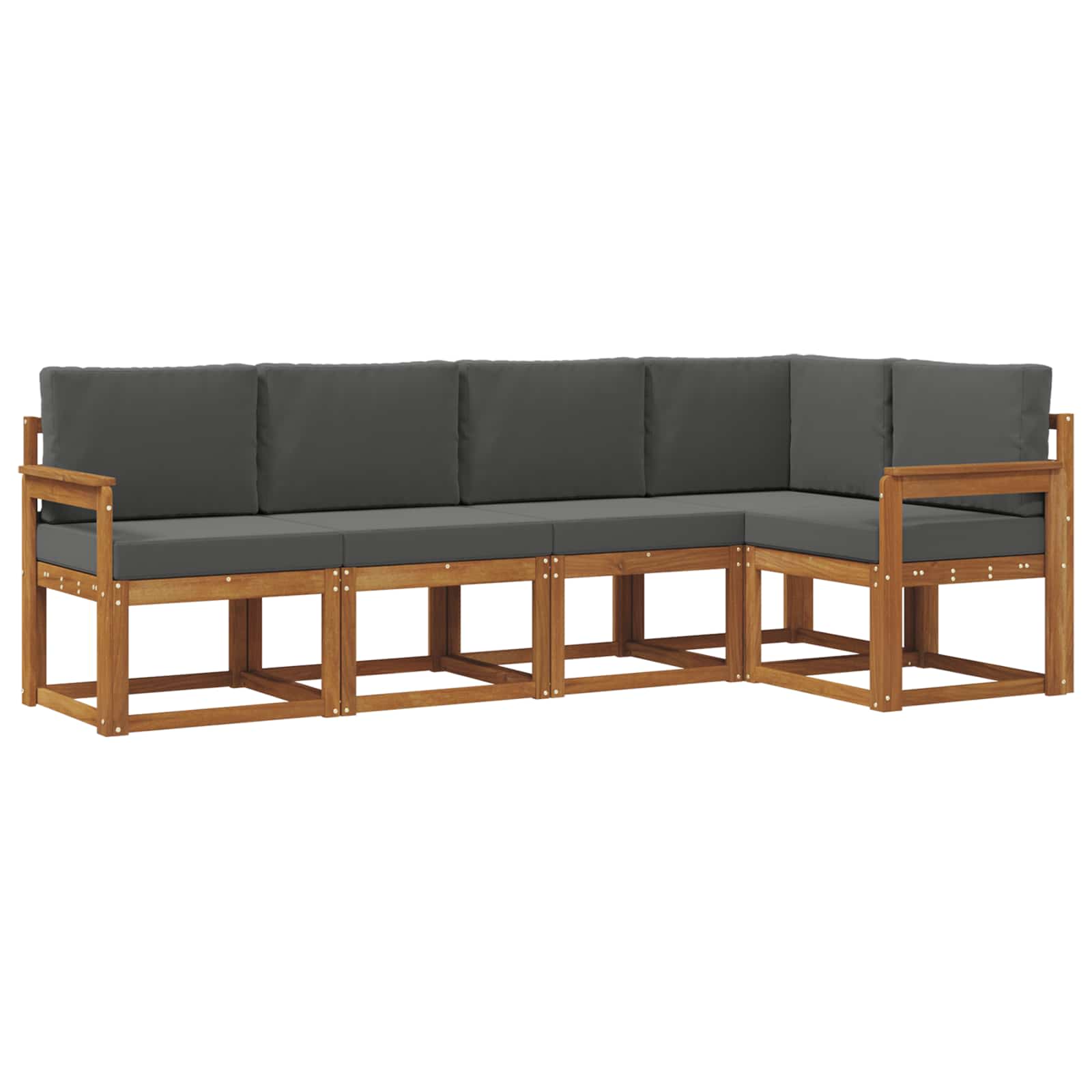 Ensemble de canapés d'extérieur 5 pcs Naturel et Anthracite - XIOS