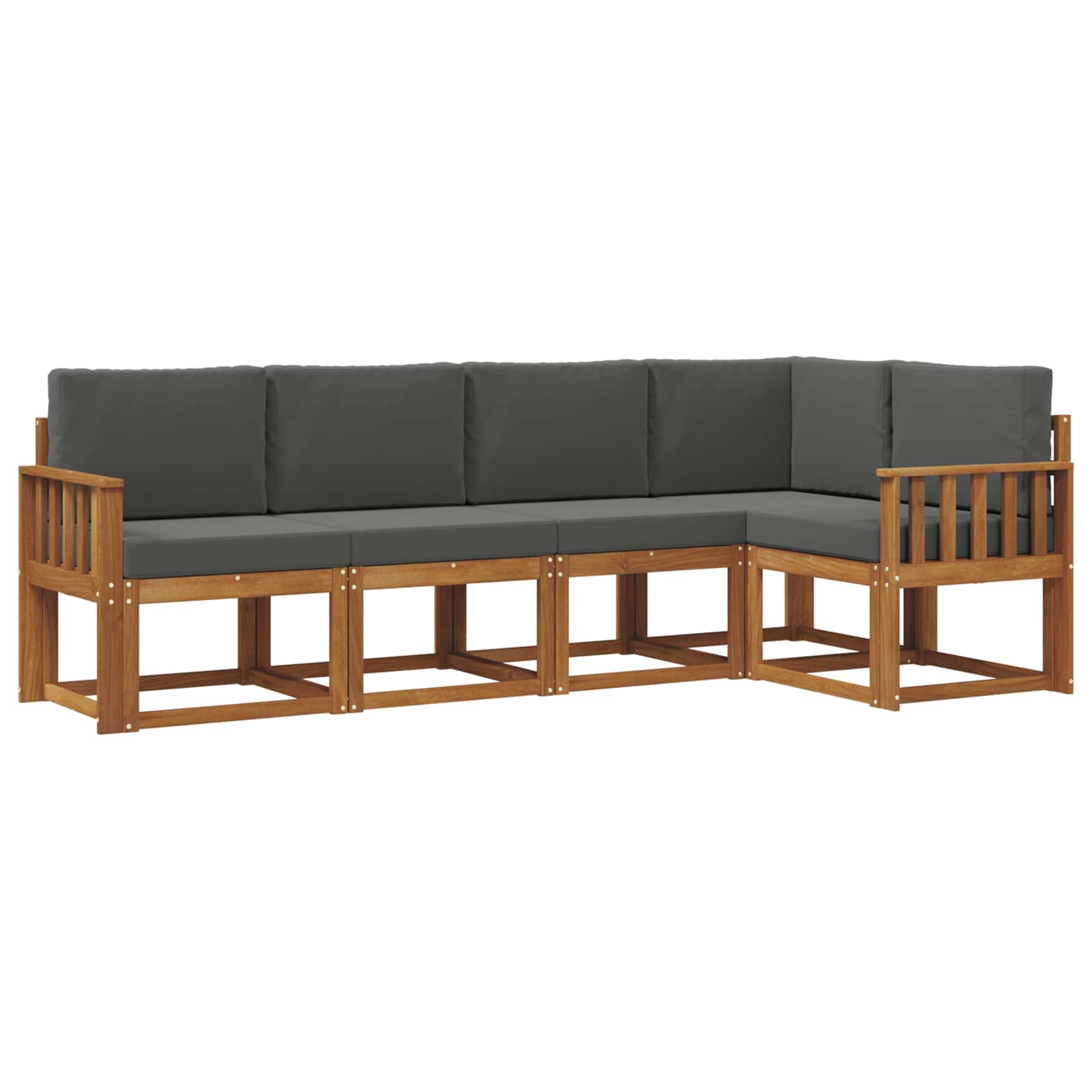 Ensemble de canapés d'extérieur 5 pcs Naturel et Anthracite - XIOS