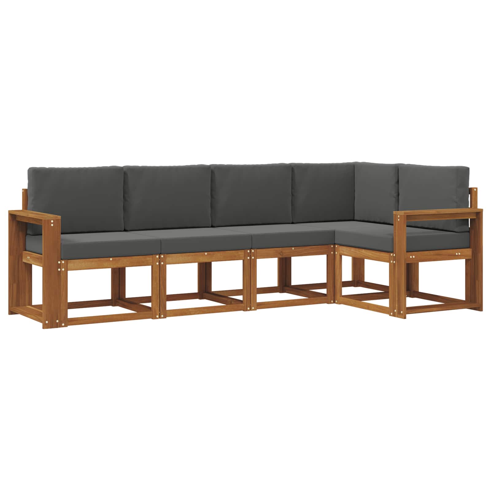 Ensemble de canapés d'extérieur 5 pcs Naturel et Anthracite - XIOS