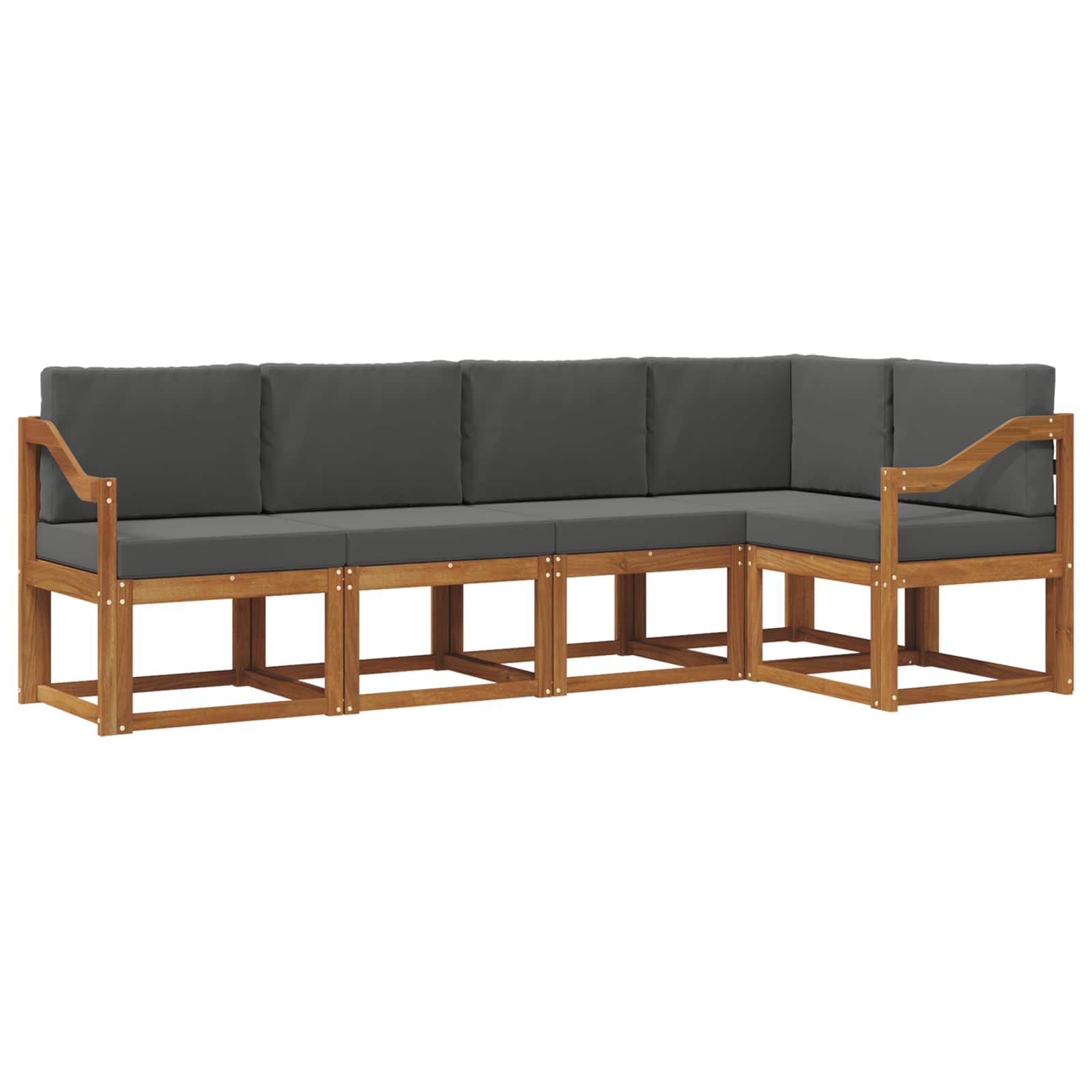 Ensemble de canapés d'extérieur 5 pcs Naturel et Anthracite - XIOS