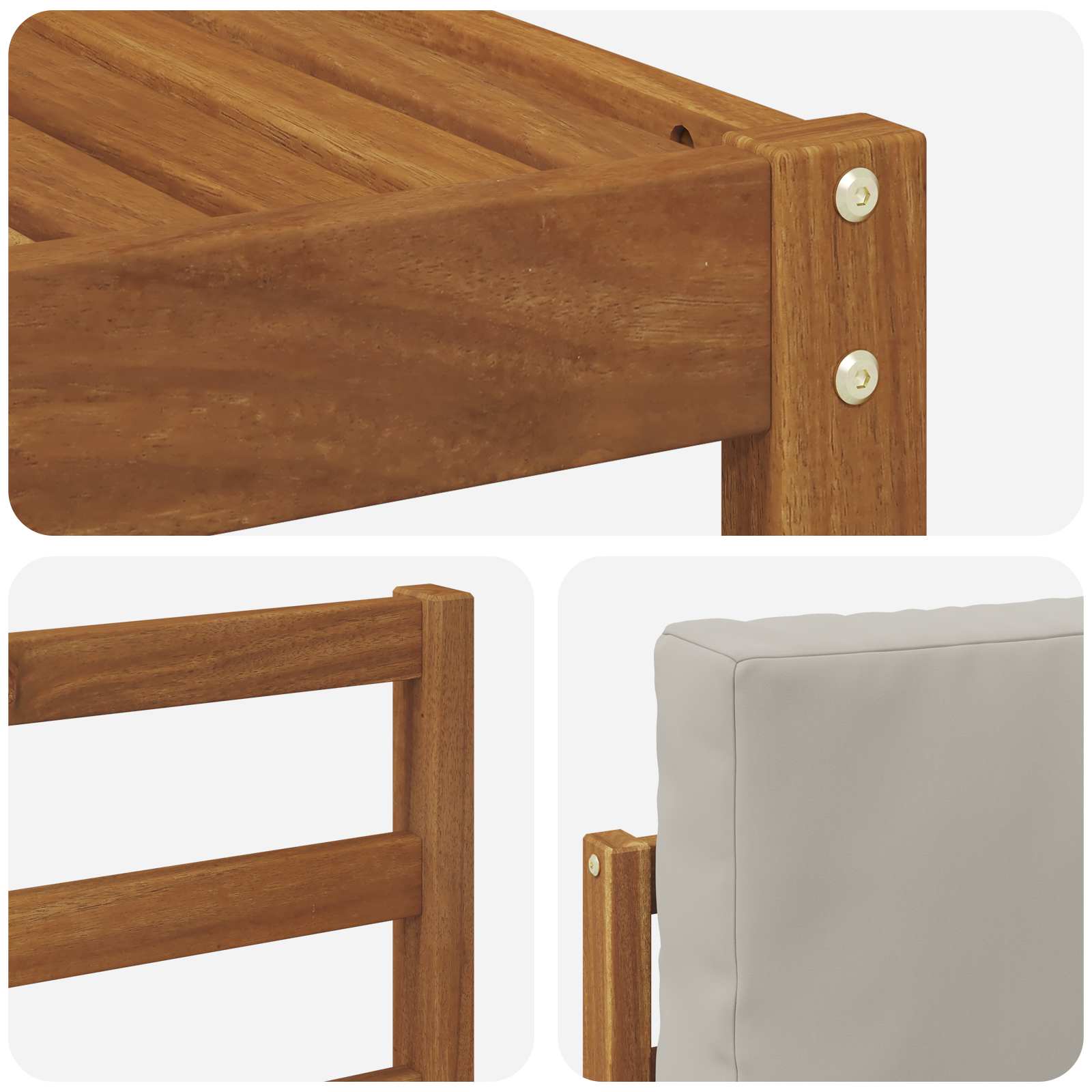 Ensemble de canapés d'extérieur 6 pcs Gris Naturel et Clair - XIOS
