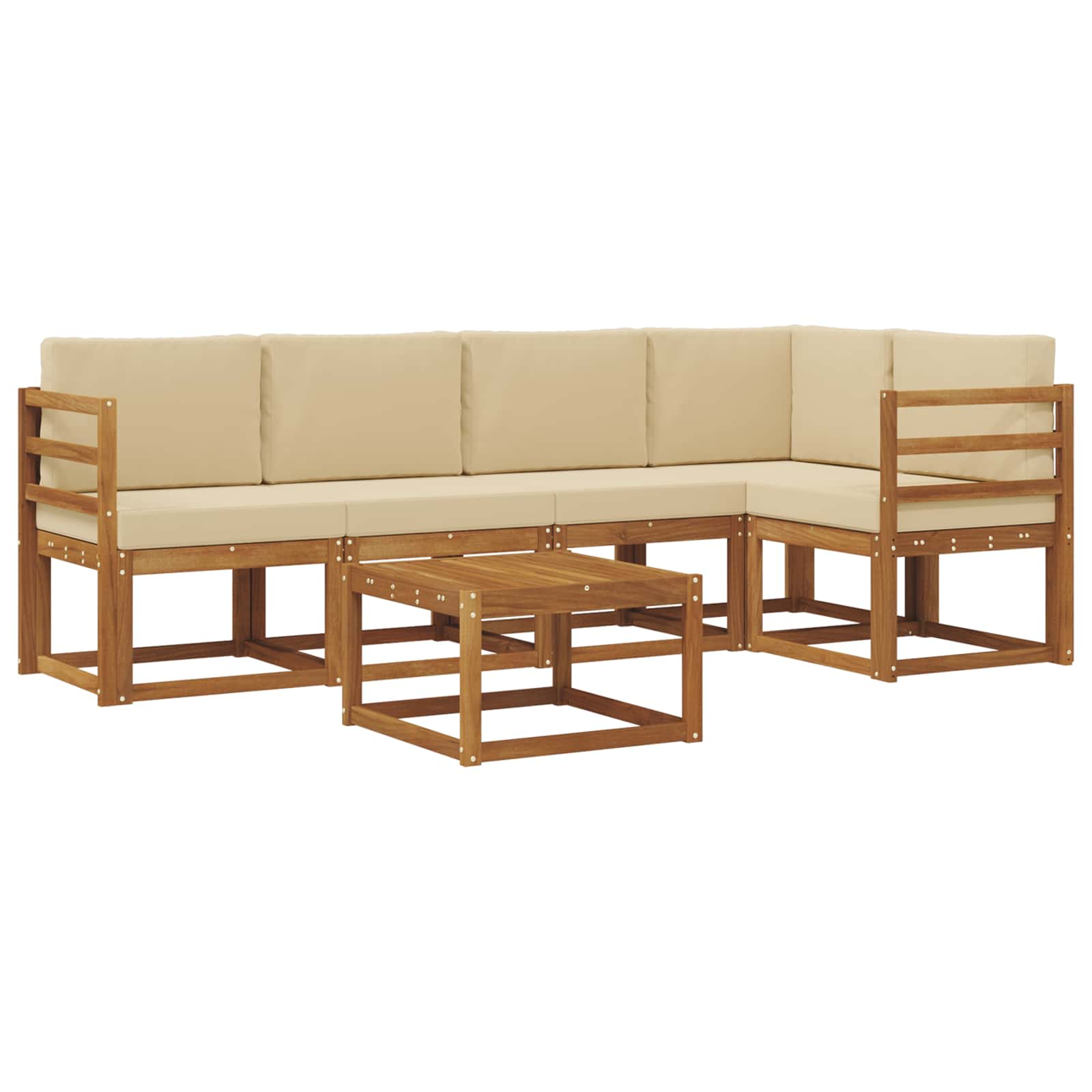 Ensemble de canapés d'extérieur 6 pcs Naturel et Beige - XIOS