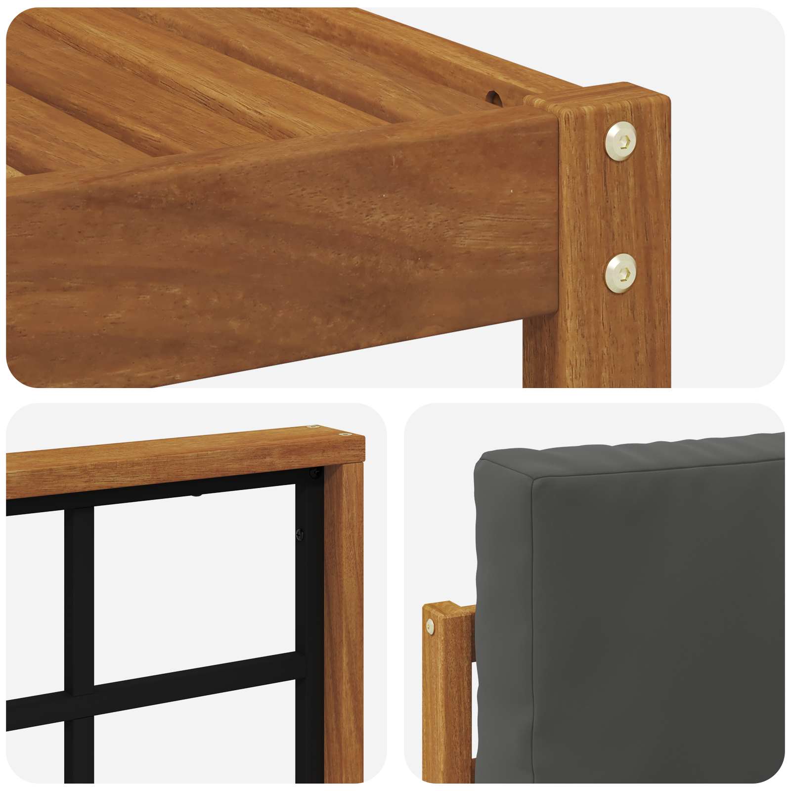 Ensemble de canapés d'extérieur 6 pcs Naturel et Anthracite - XIOS