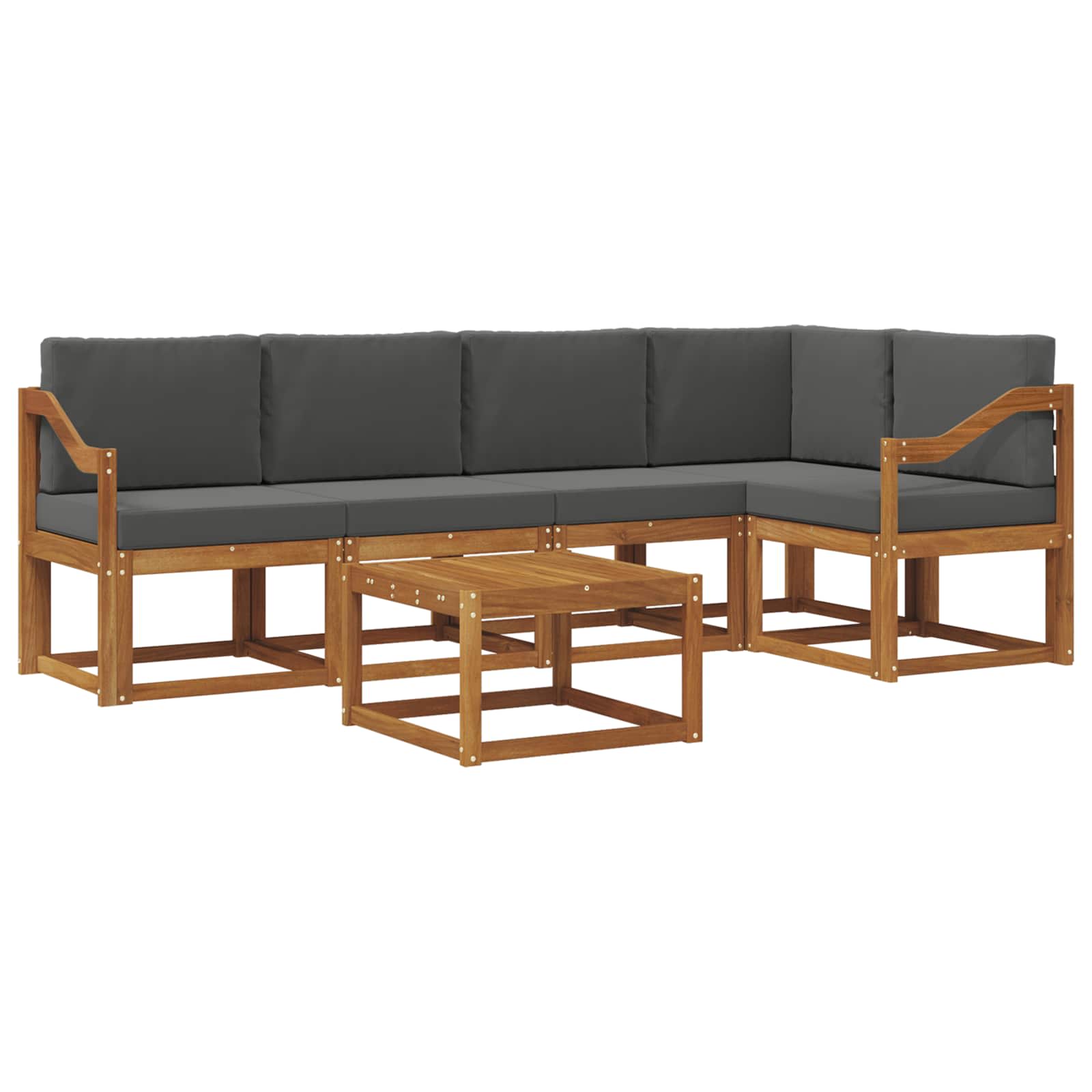 Ensemble de canapés d'extérieur 6 pcs Naturel et Anthracite - XIOS