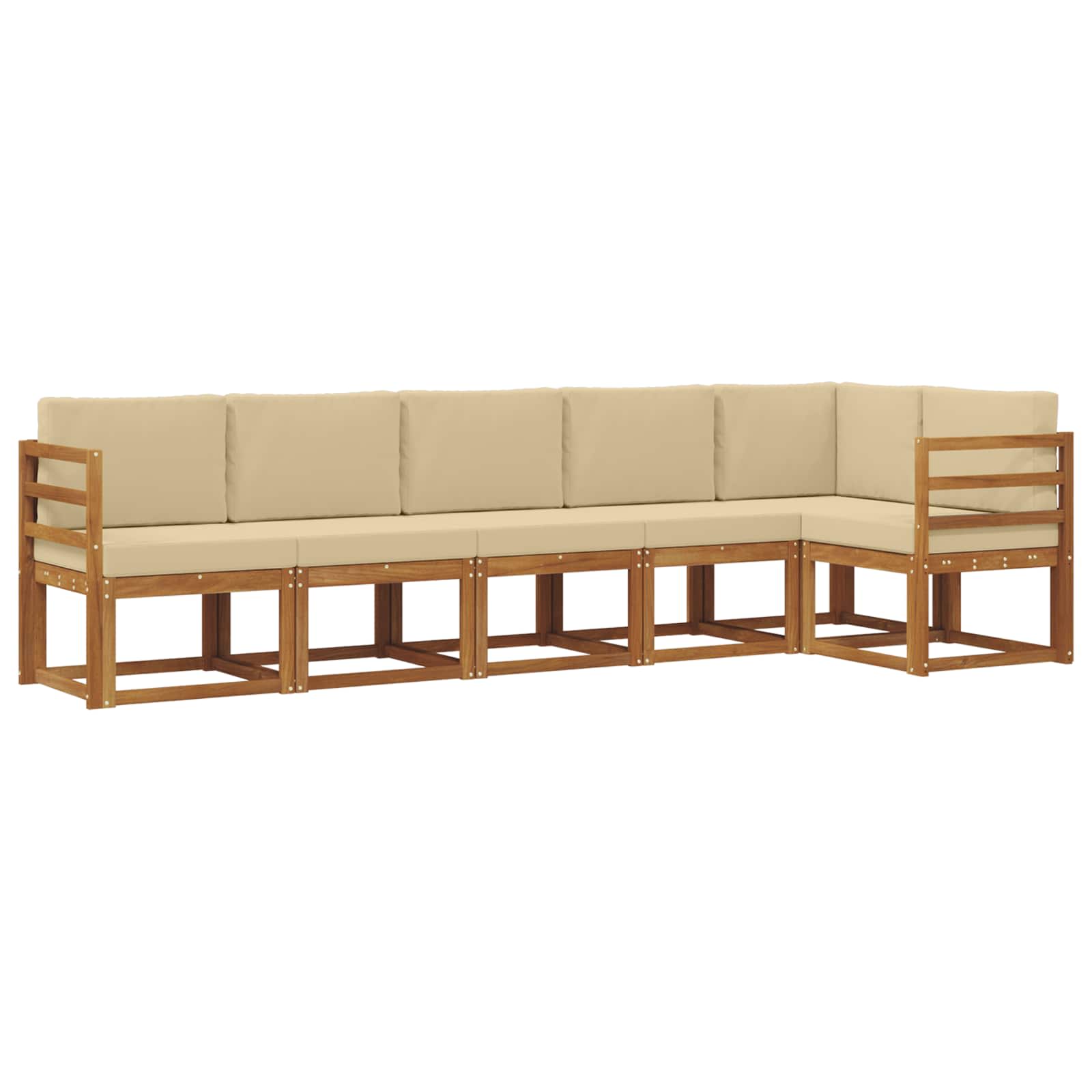 Ensemble de canapés d'extérieur 6 pcs Naturel et Beige - XIOS