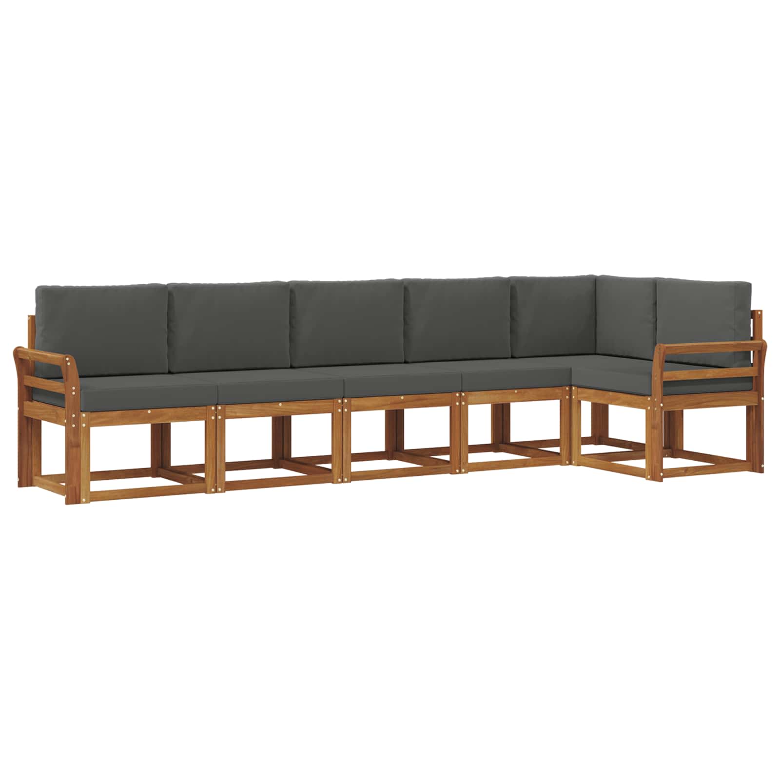 Ensemble de canapés d'extérieur 6 pcs Naturel et Anthracite - XIOS